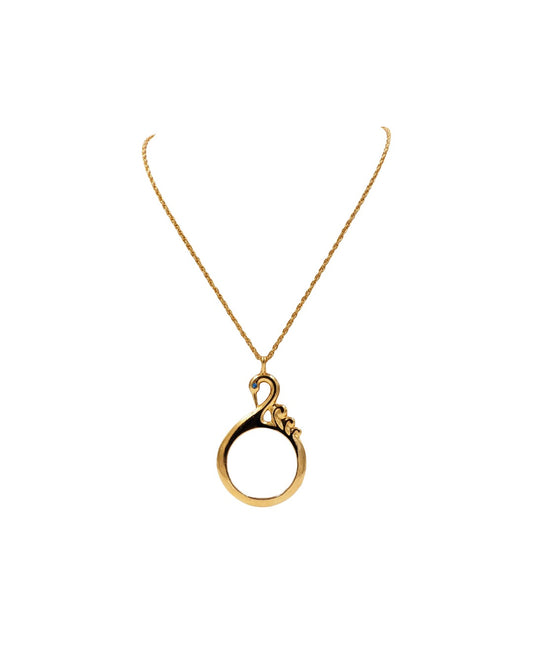 Avon Swan Gold Magnifier Necklace