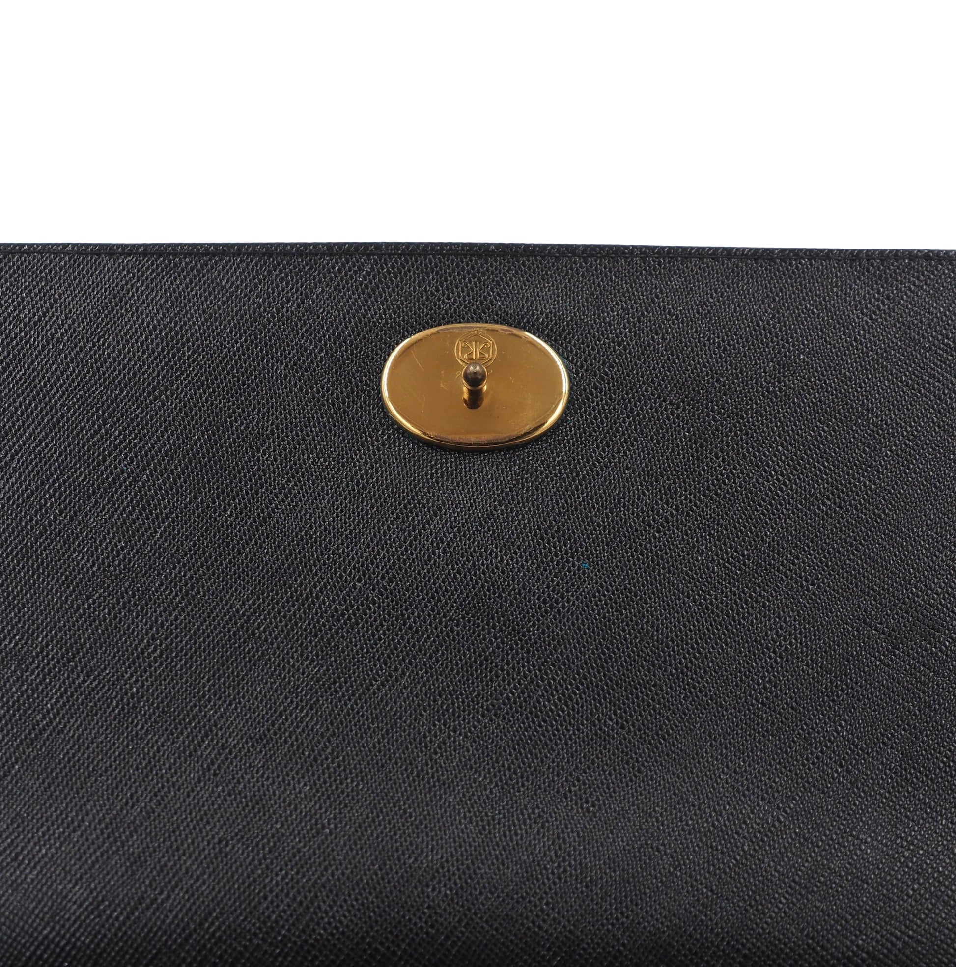 Black 1950's Handbag w Gold Trim