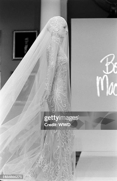 Bob Mackie Spring 1998 White Beaded Mesh Gown