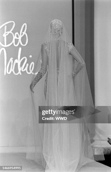 Bob Mackie Spring 1998 White Beaded Mesh Gown