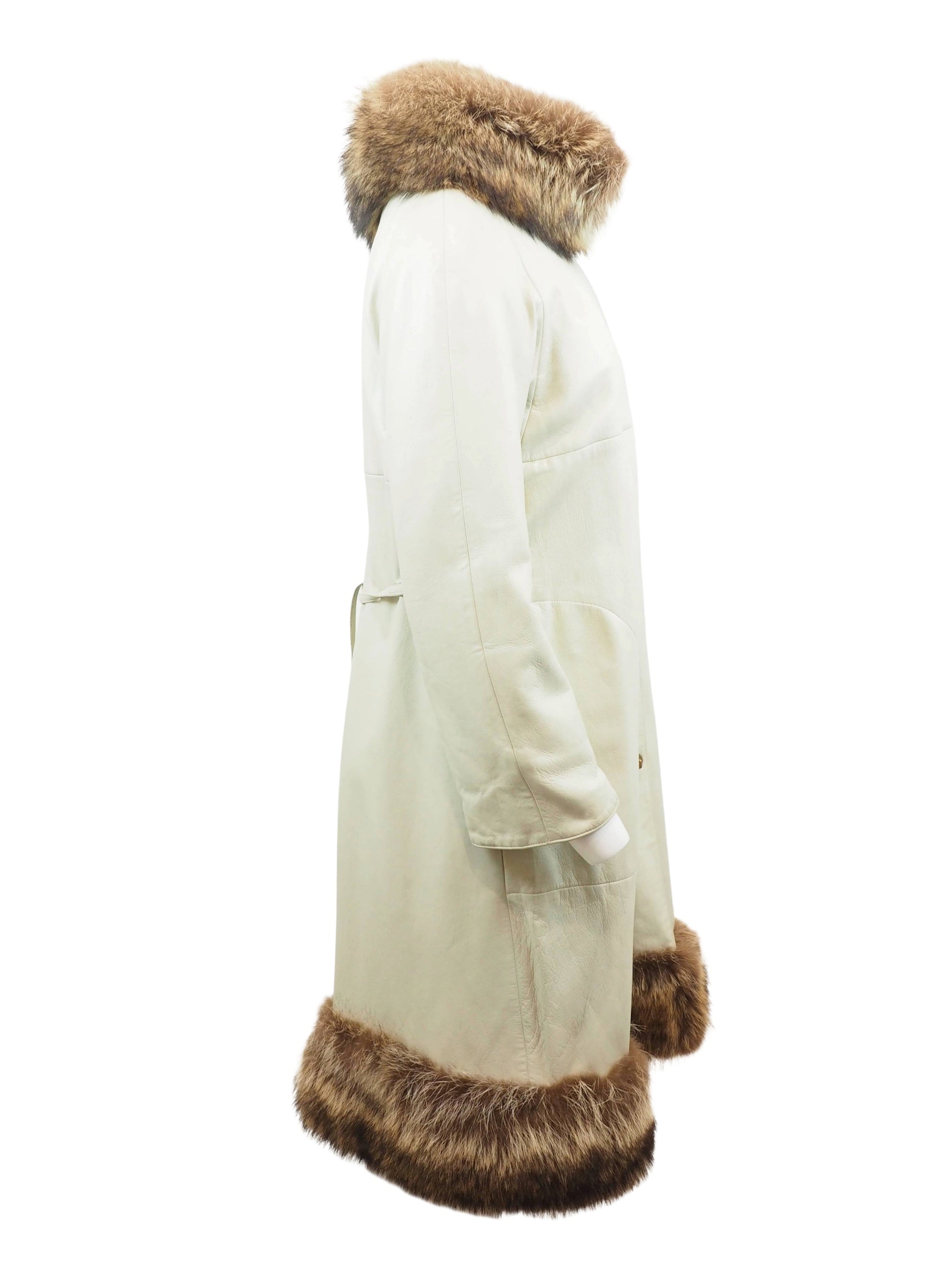 Bonnie Cashin Fox Fur Trim Coat