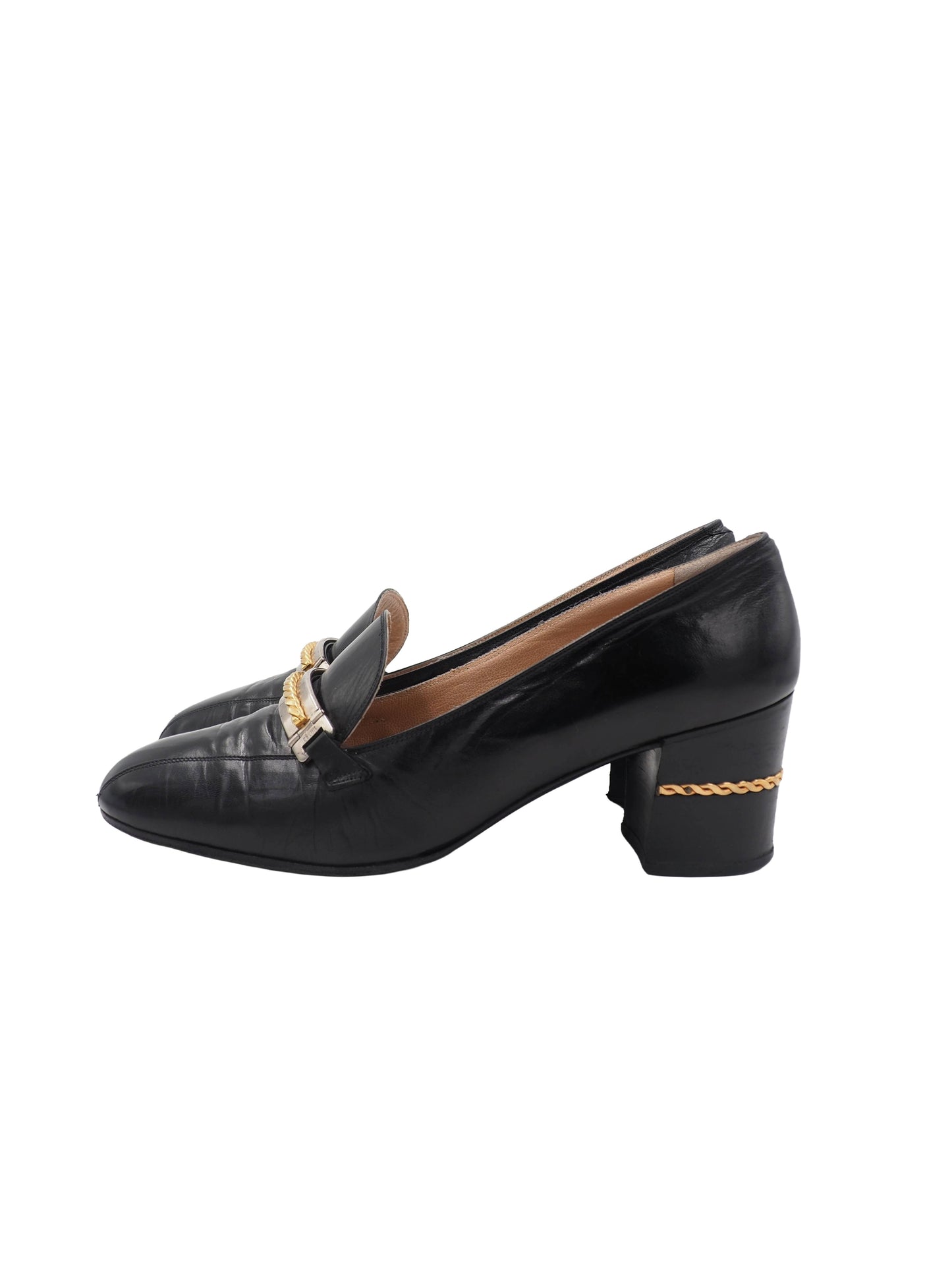 Celine Black Leather Loafers