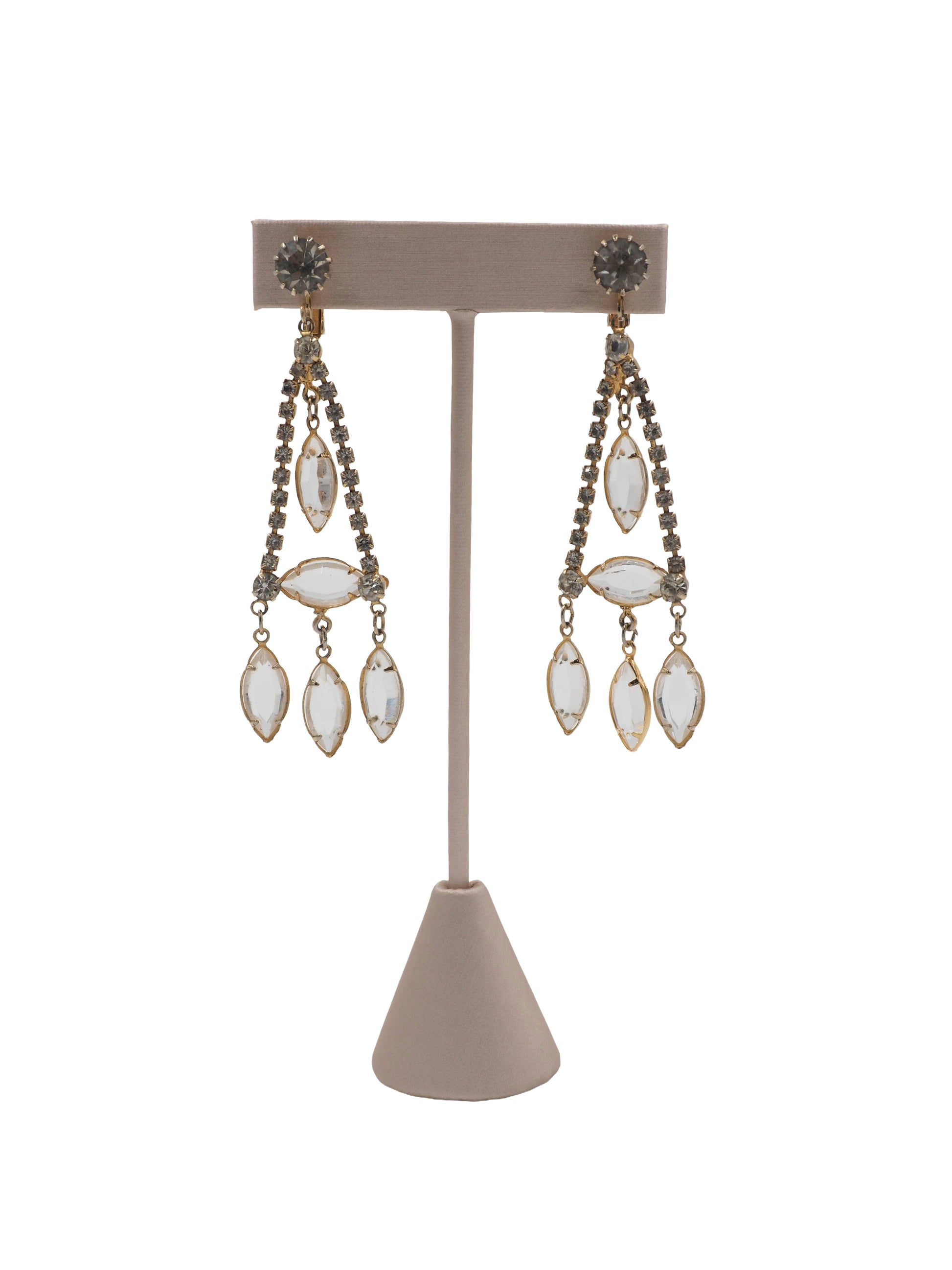 Chandelier Gold/Crystal Earrings