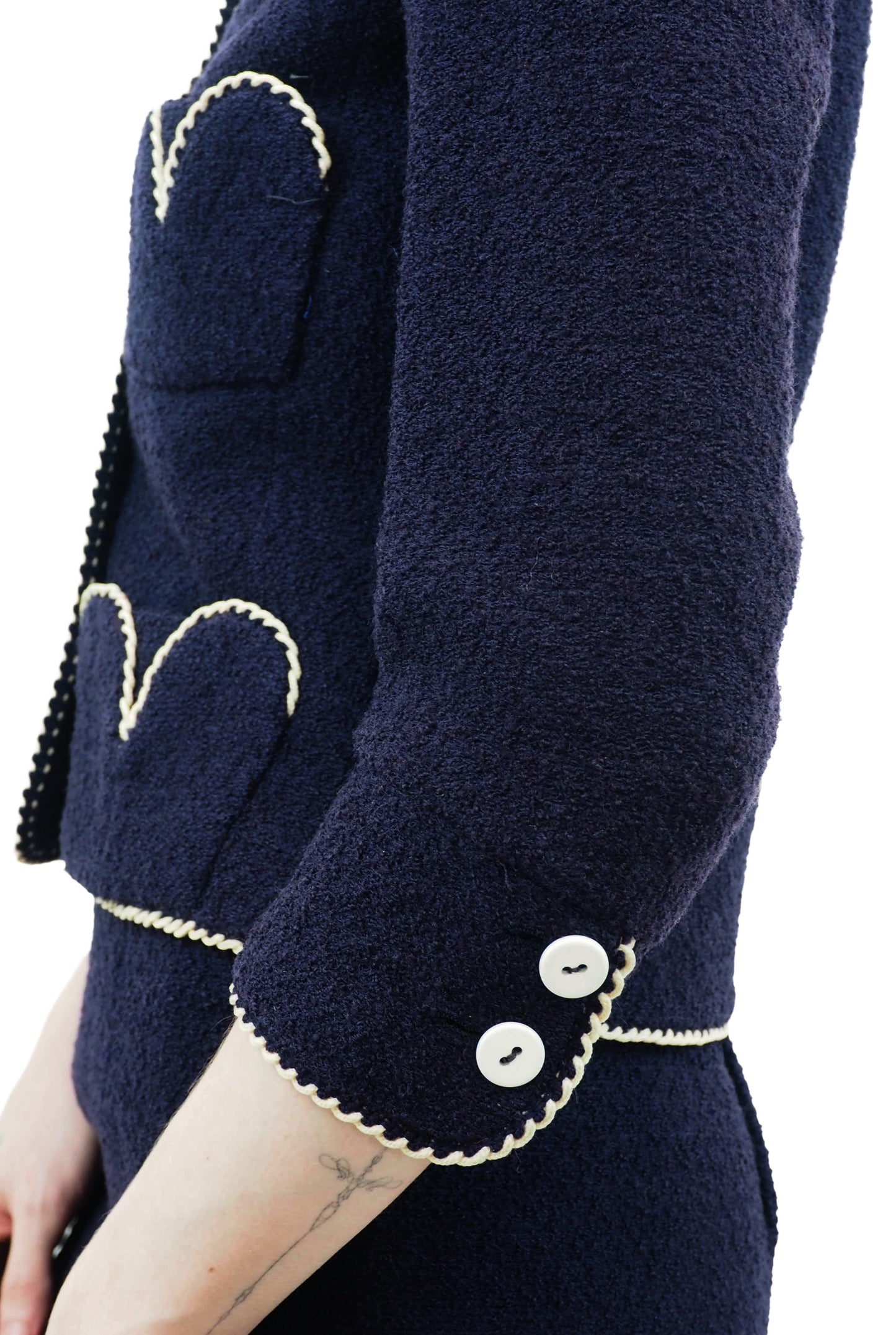 Chanel Couture Navy Suit