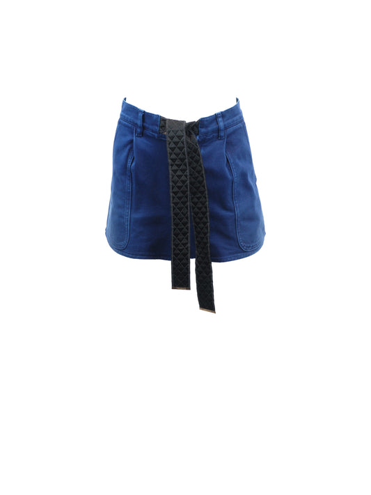 Chanel Navy Shorts With Belt