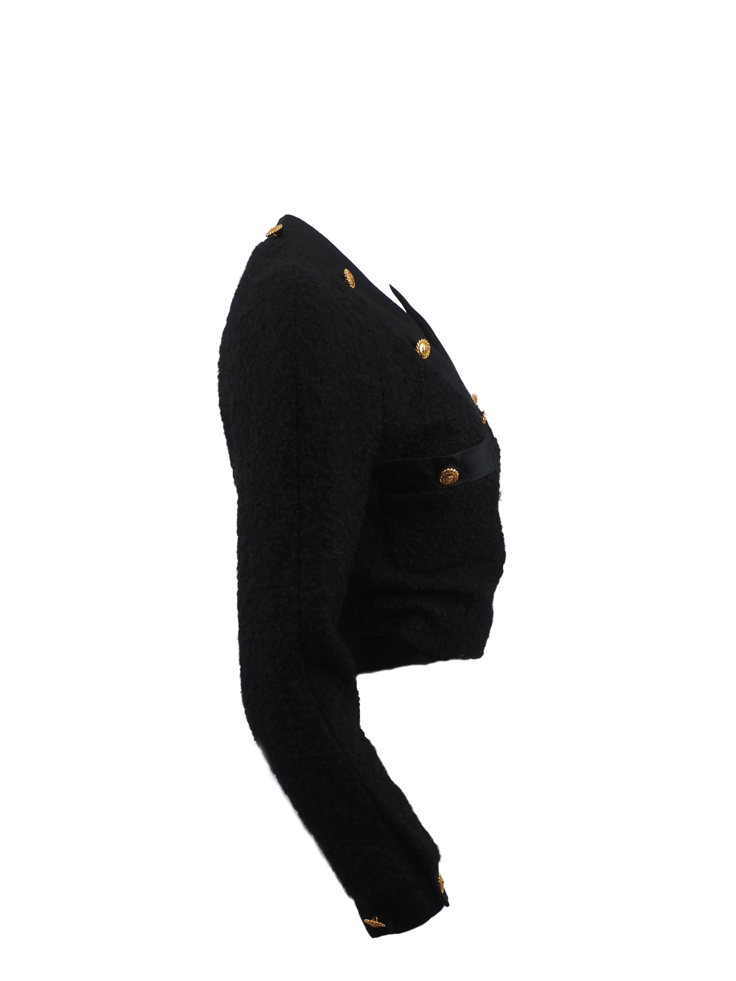 Chanel Tweed Coat With Gold Belt