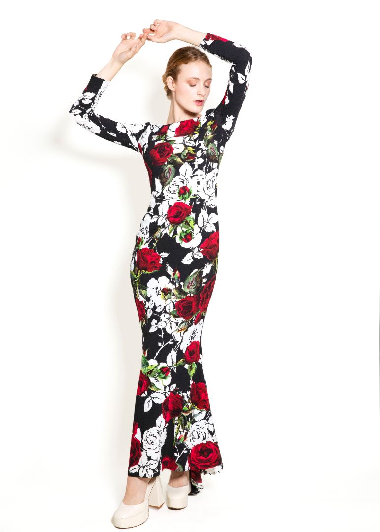 Dolce & Gabbana Fall 2015 L/S Floral Dress