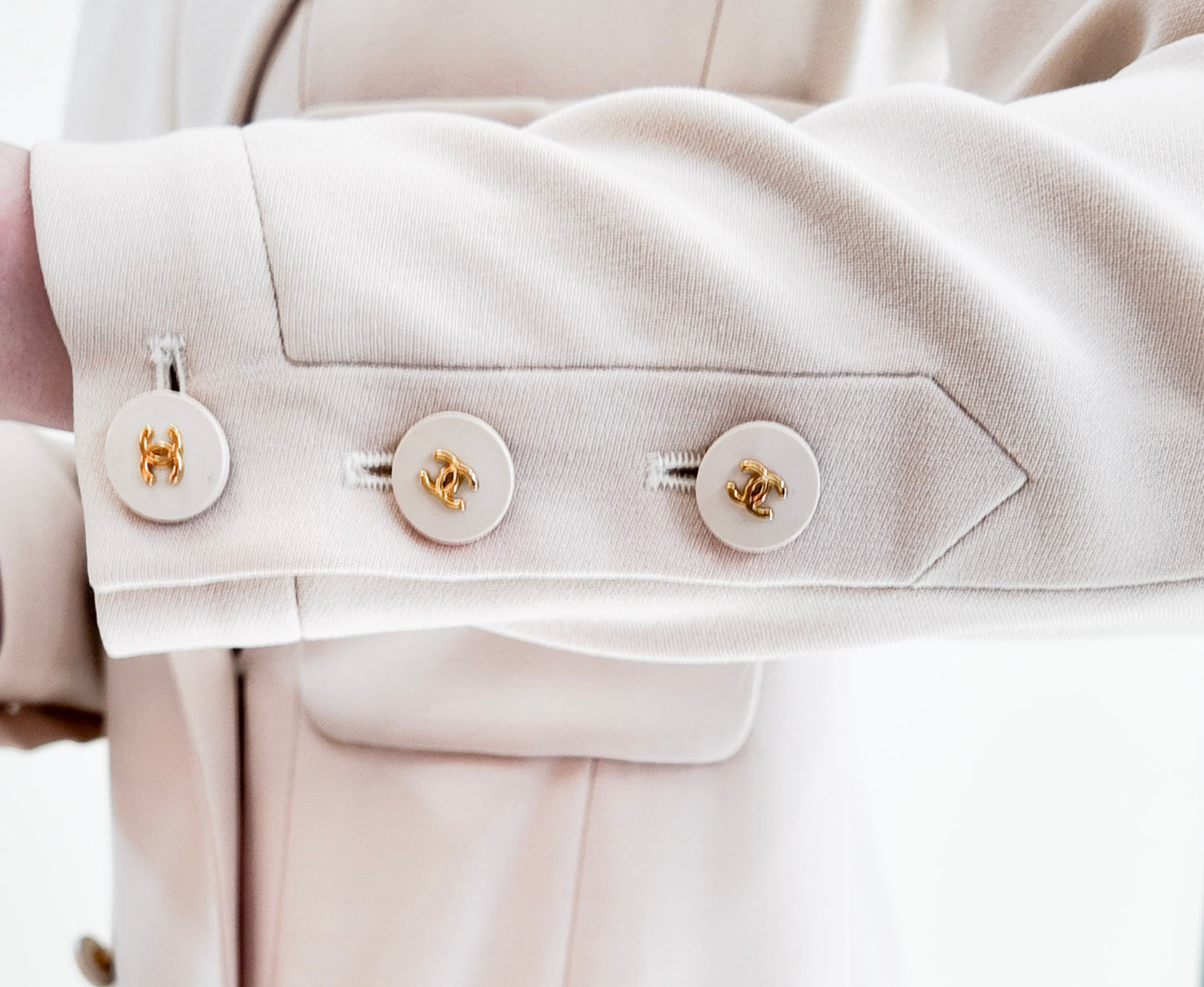 Vintage Chanel 1997 Cruise Cream Pants Suit