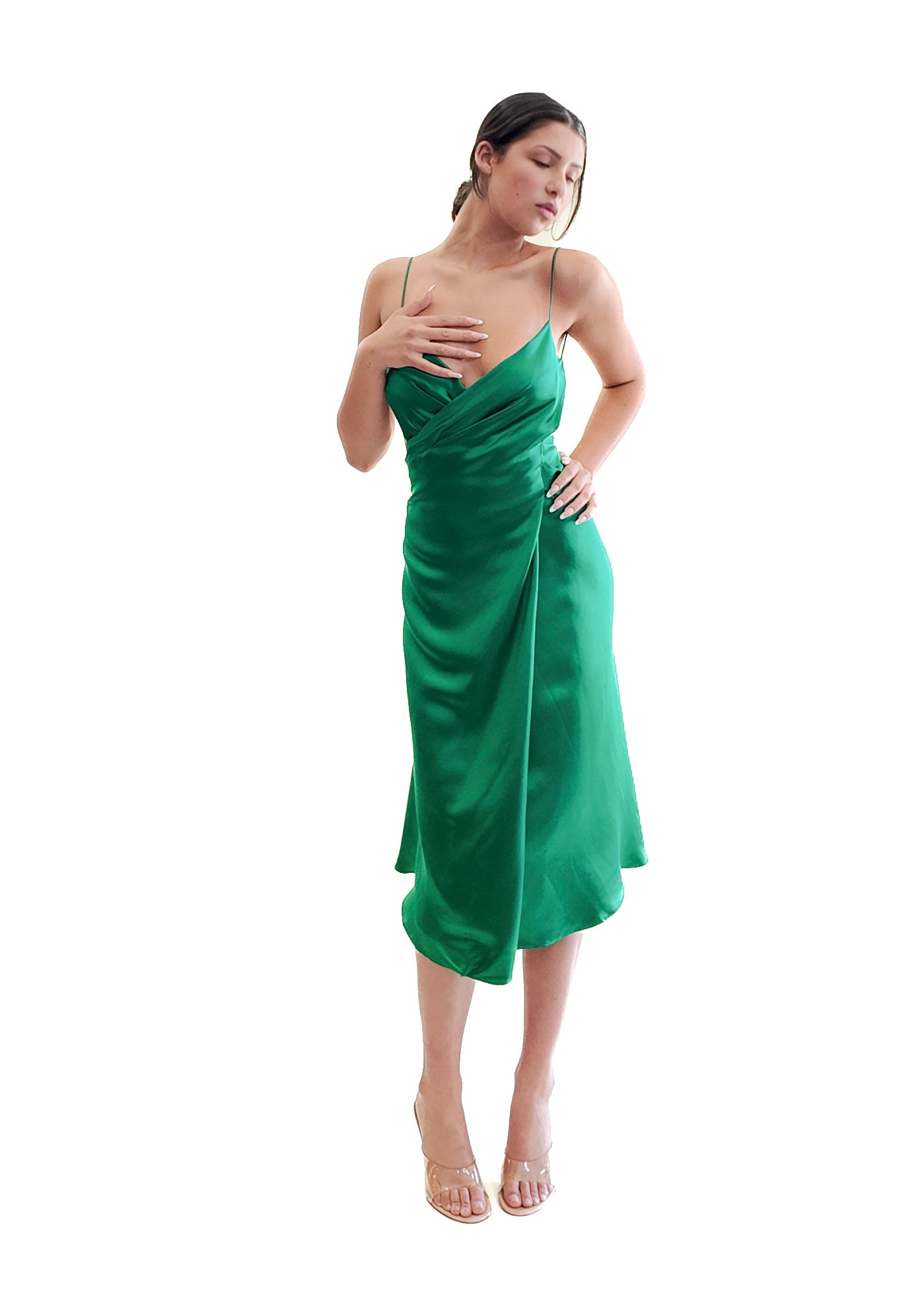 DSquared2 F/W 2005 Open Back Emerald Green Silk Dress - The Kit Vintage
