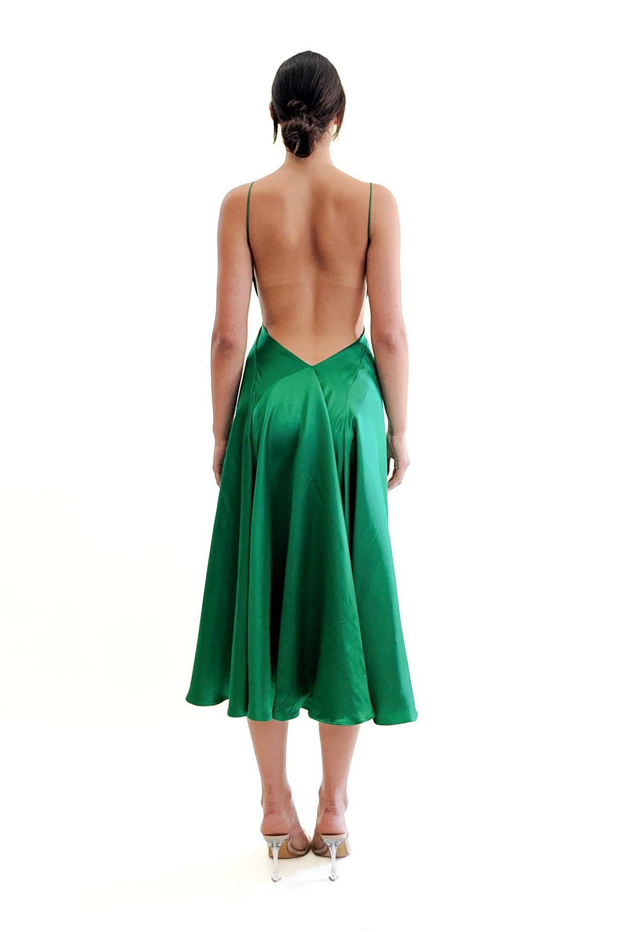 DSquared2 F/W 2005 Open Back Emerald Green Silk Dress - The Kit Vintage
