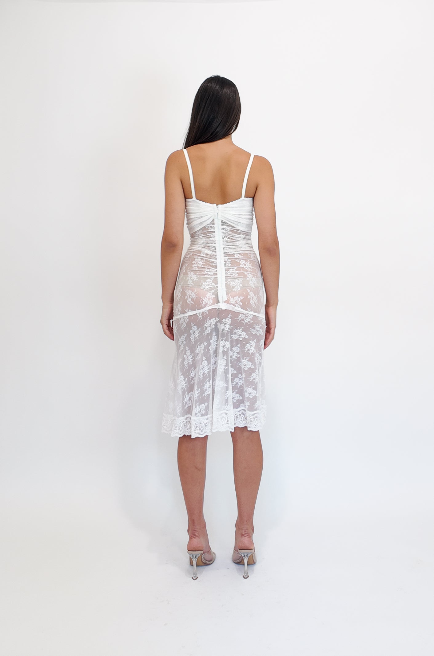 White D&G S/S 2006 Lace Midi Dress