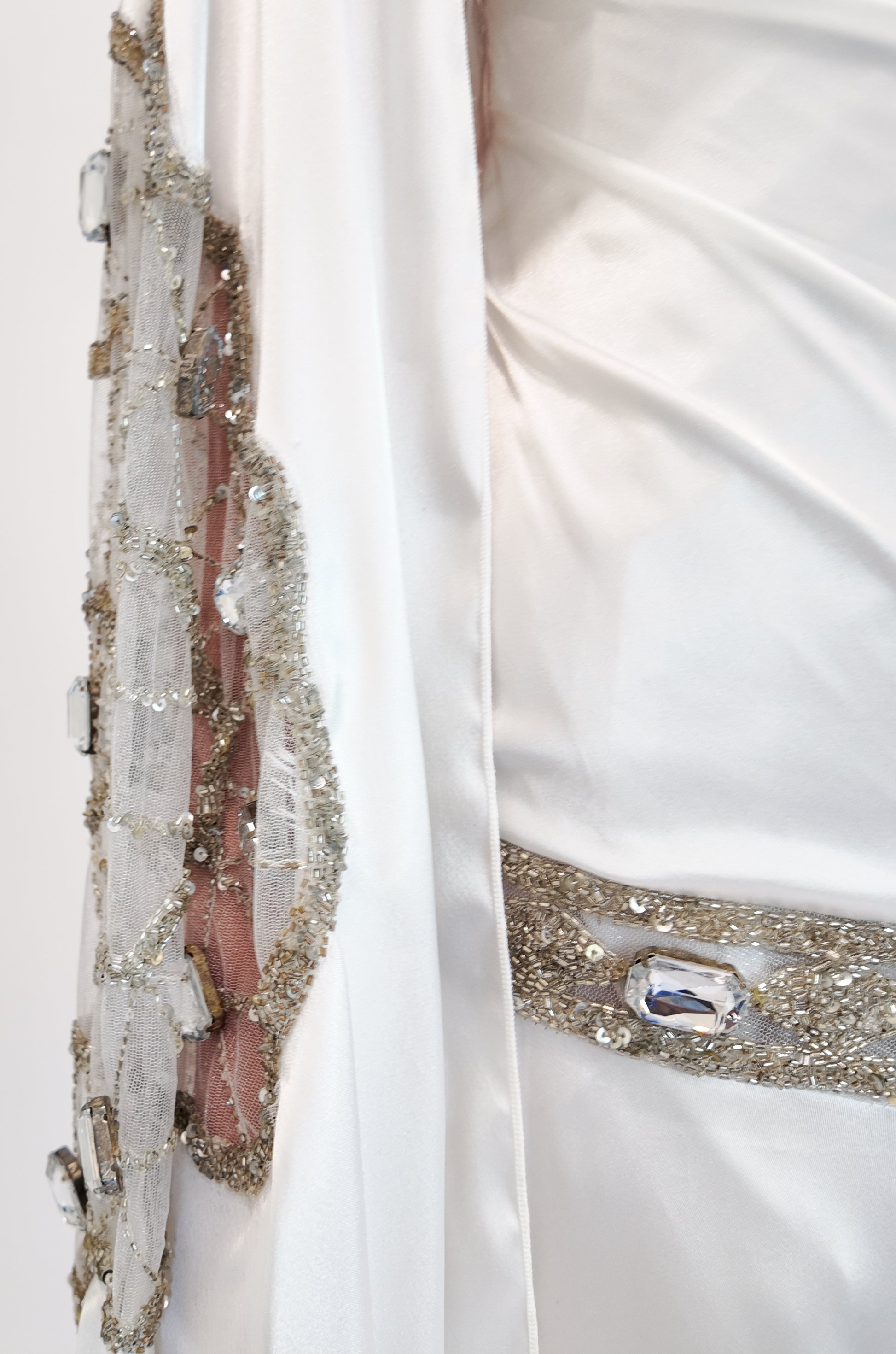 Christian Lacroix Ornamented White Angel Sleeve Dress - The Kit Vintage