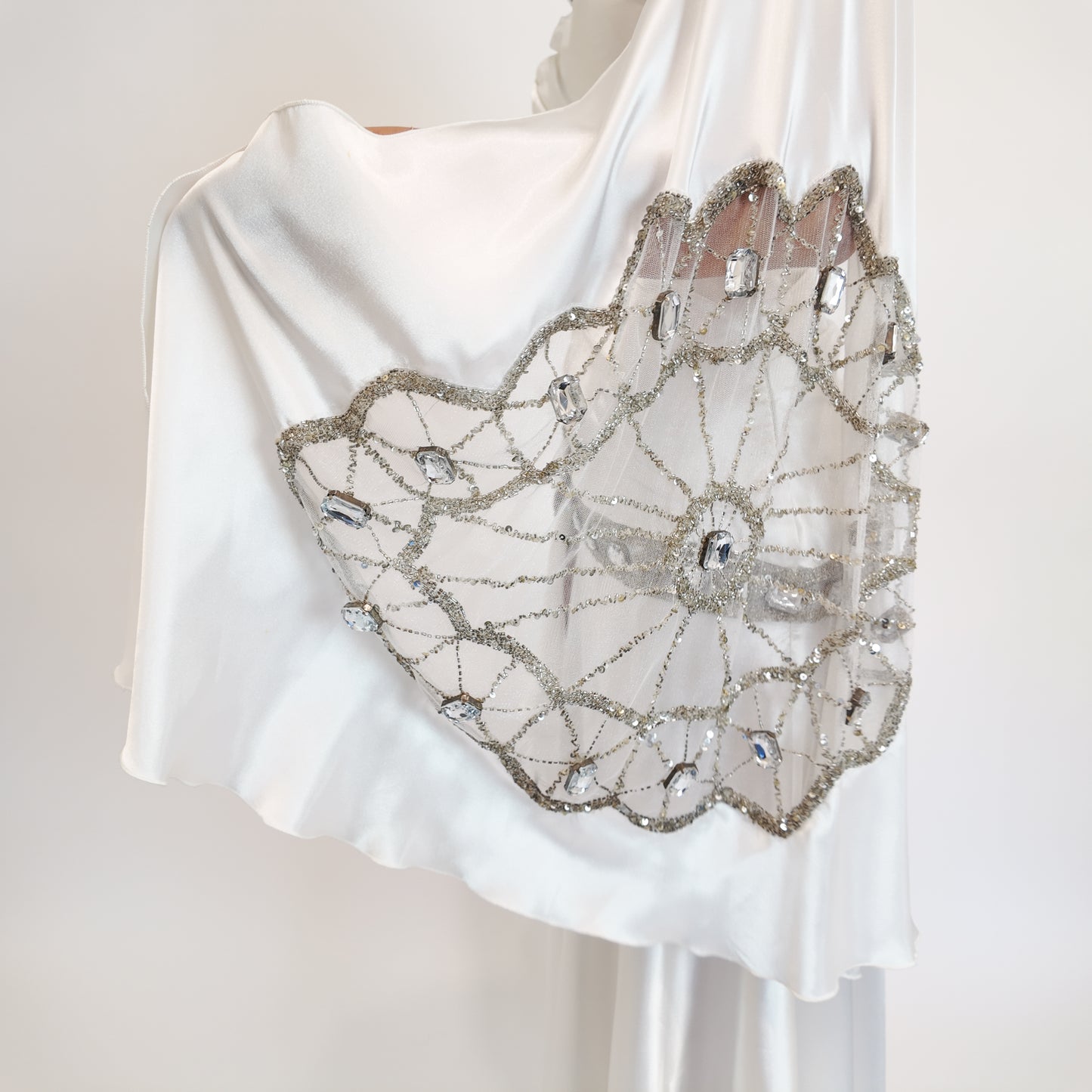 Christian Lacroix Ornamented White Angel Sleeve Dress - The Kit Vintage