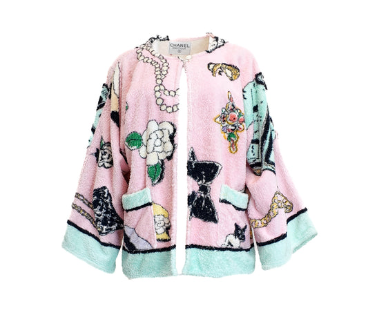 Pink Chanel 1994 Terrycloth Jacket