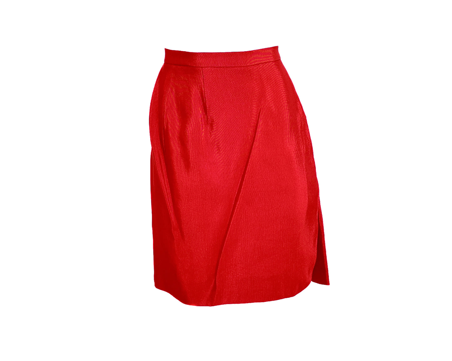 Vintage Donna Karan Red Sheen Skirt Suit