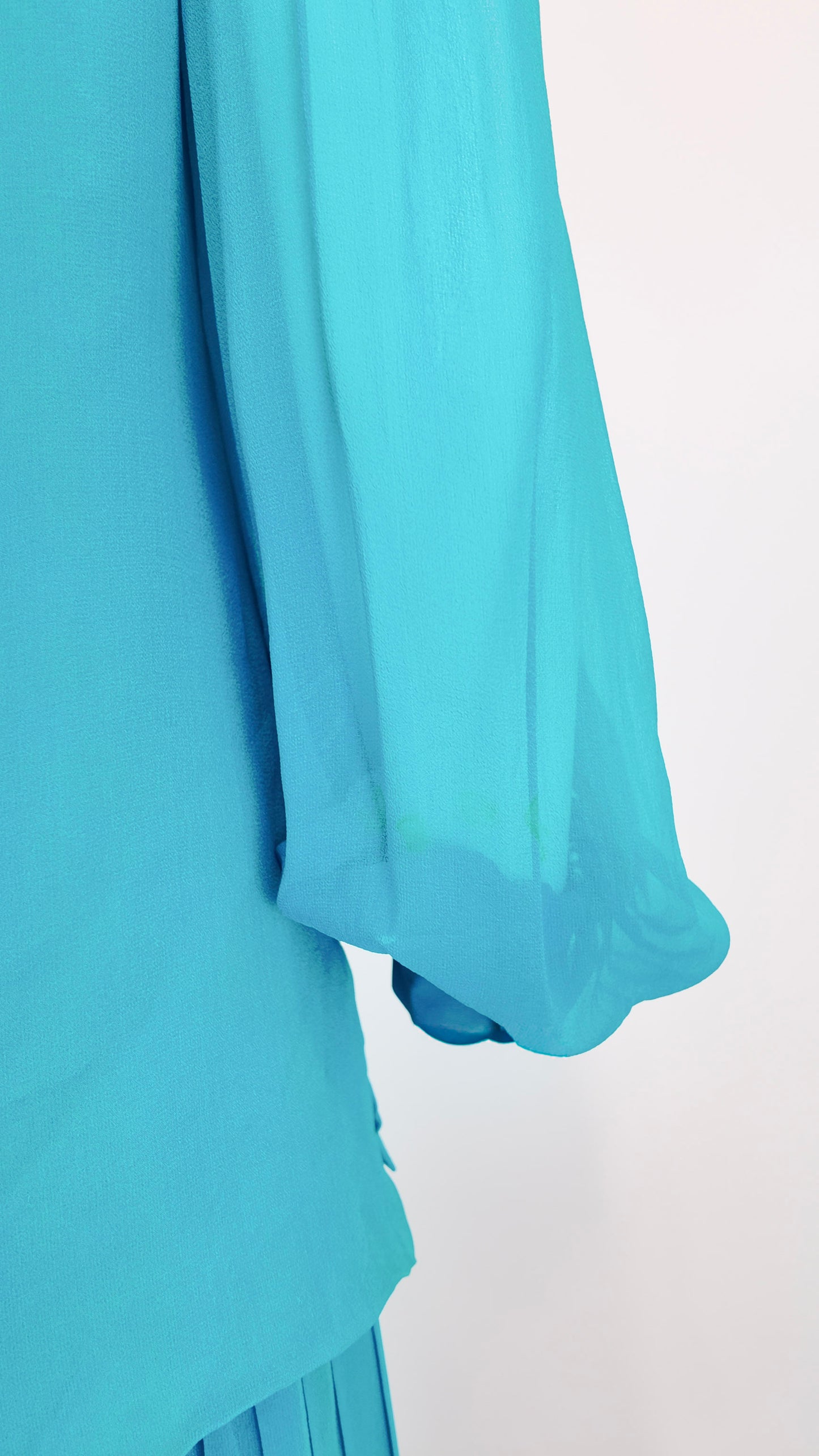 David Hayes Turquois Pleated Pant & Top Set