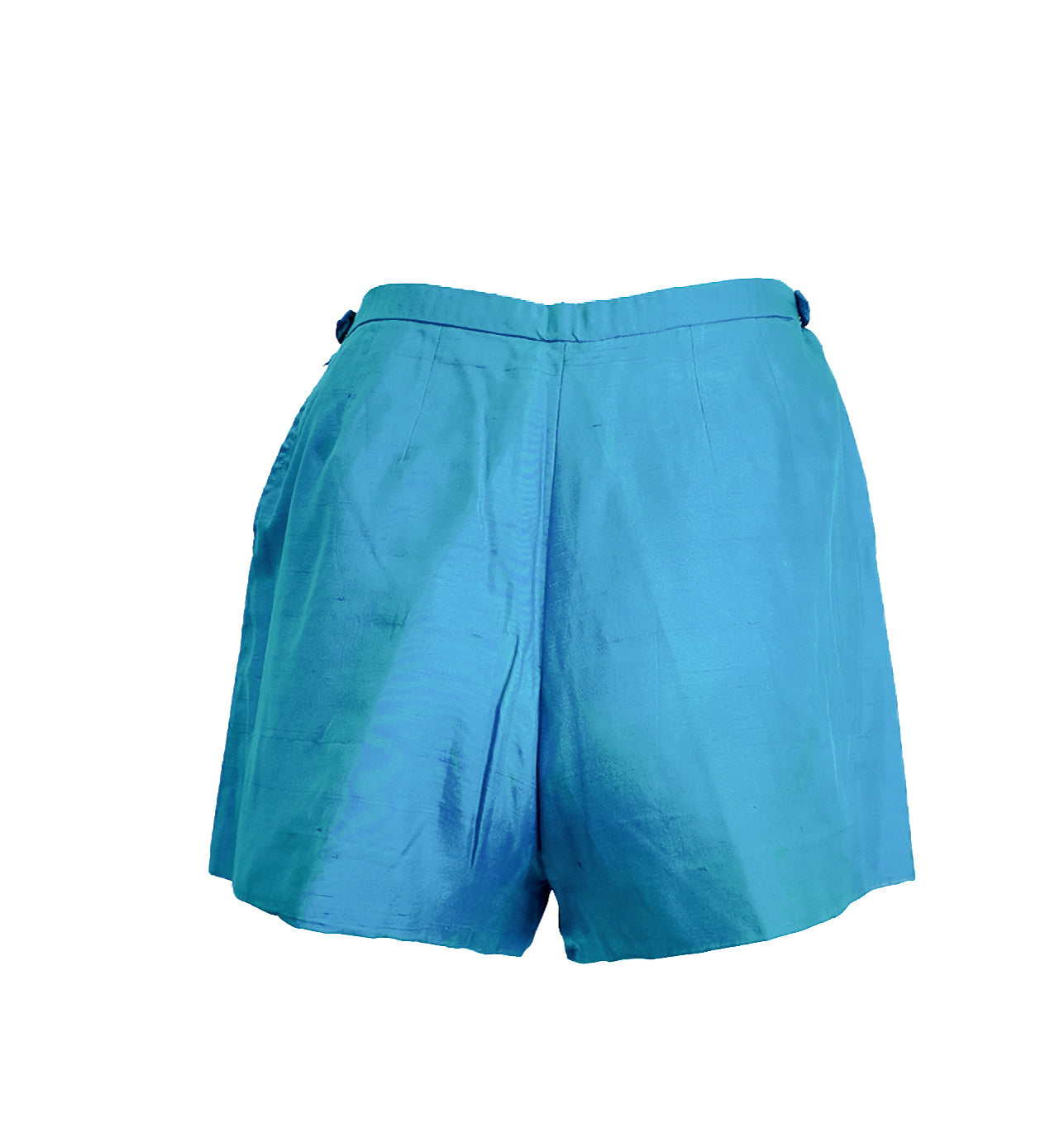 Christian Dior Vintage Turquoise Silk Shorts