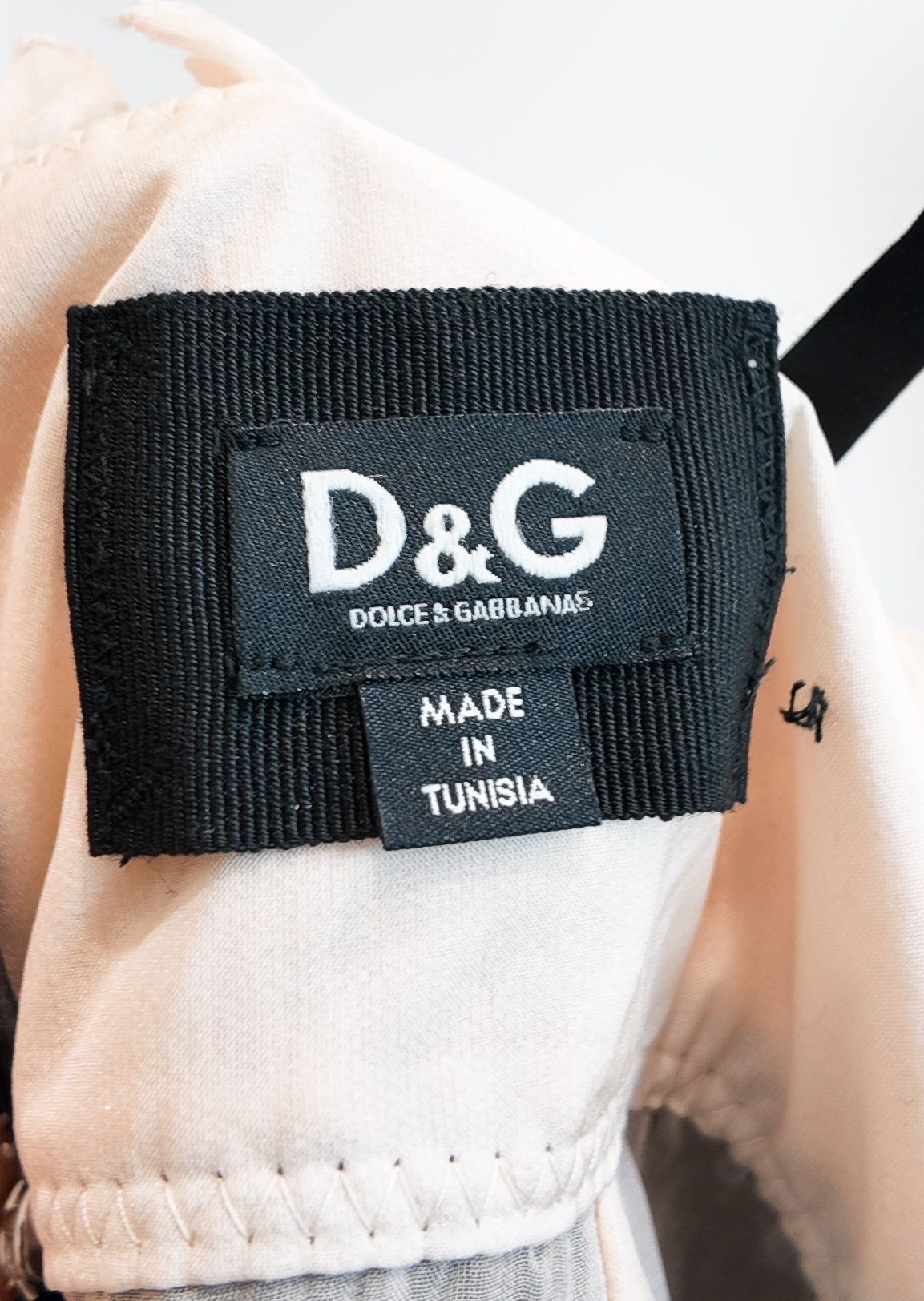 D&G Silk Black Bustier with Rose Bust/ RuffledTrim
