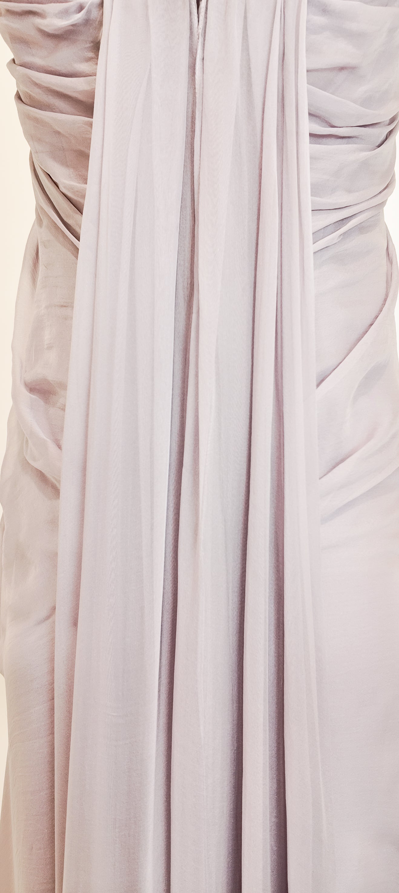 Alexander McQueen 2011 Lavender Silk Chiffon Strapless Gown