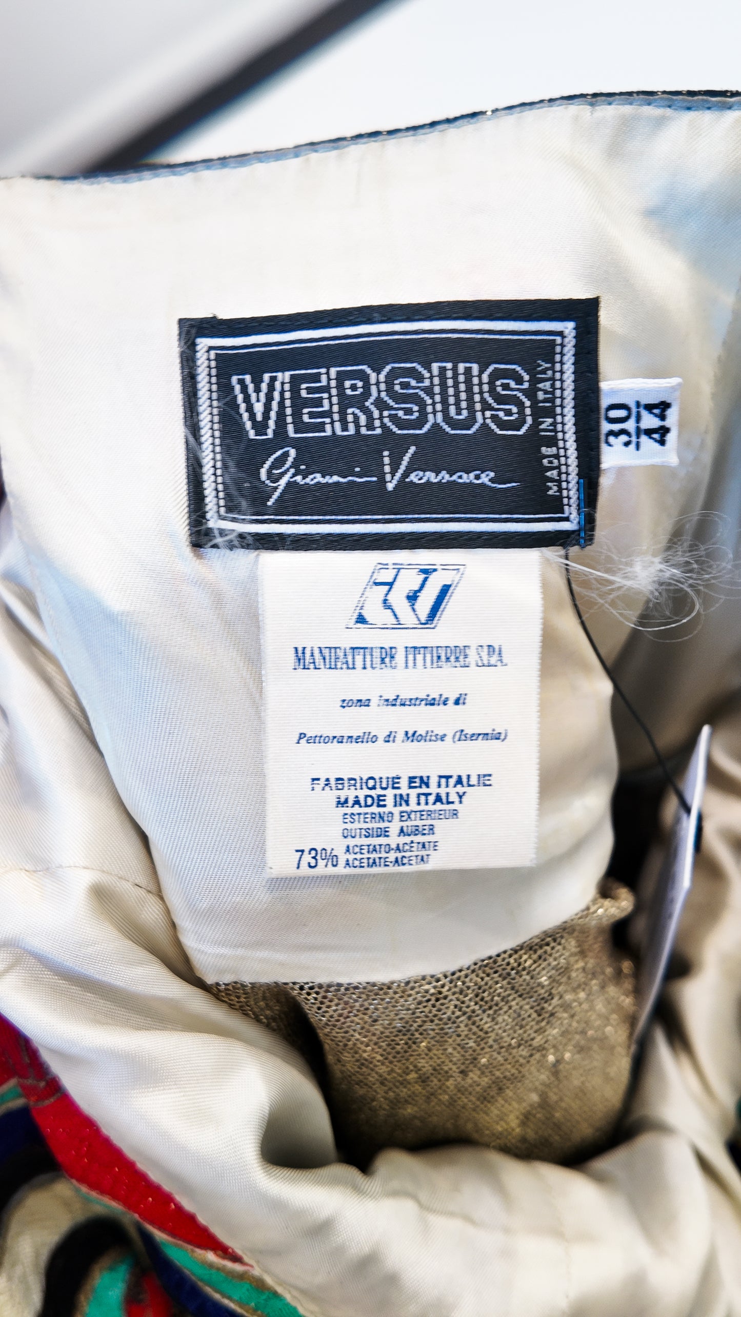 Versus by Gianni Versace 1992 Masque Matelassé Dress