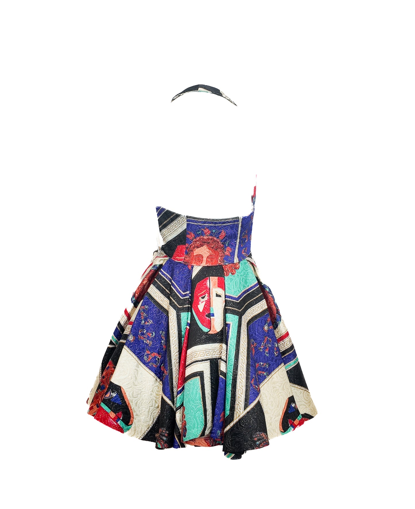 Versus by Gianni Versace 1992 Masque Matelassé Dress