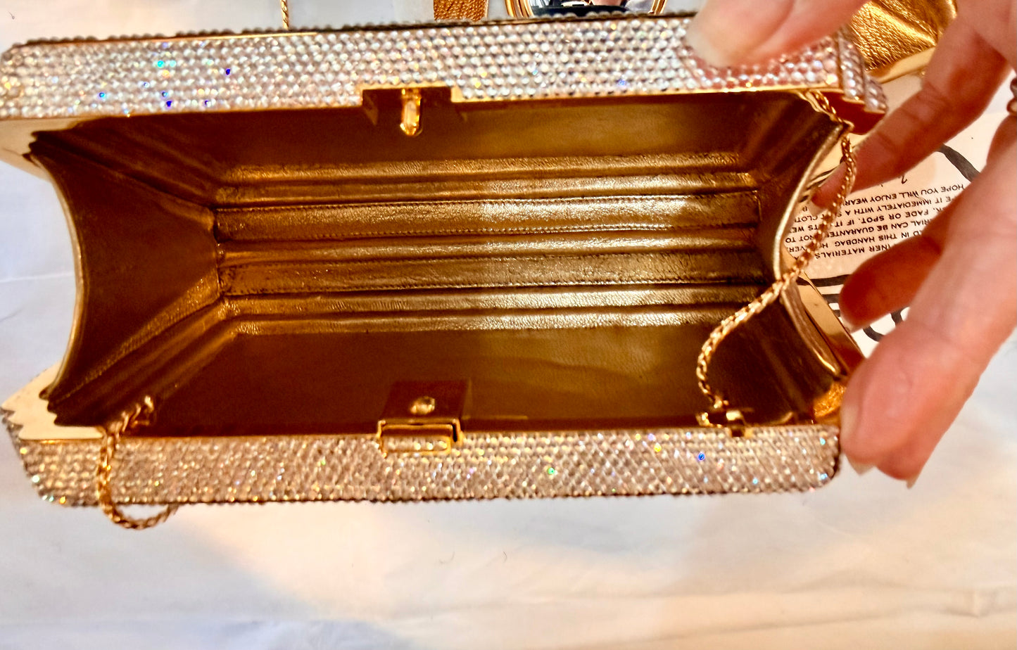Judith Leiber Gold/Rhinestone Clutch