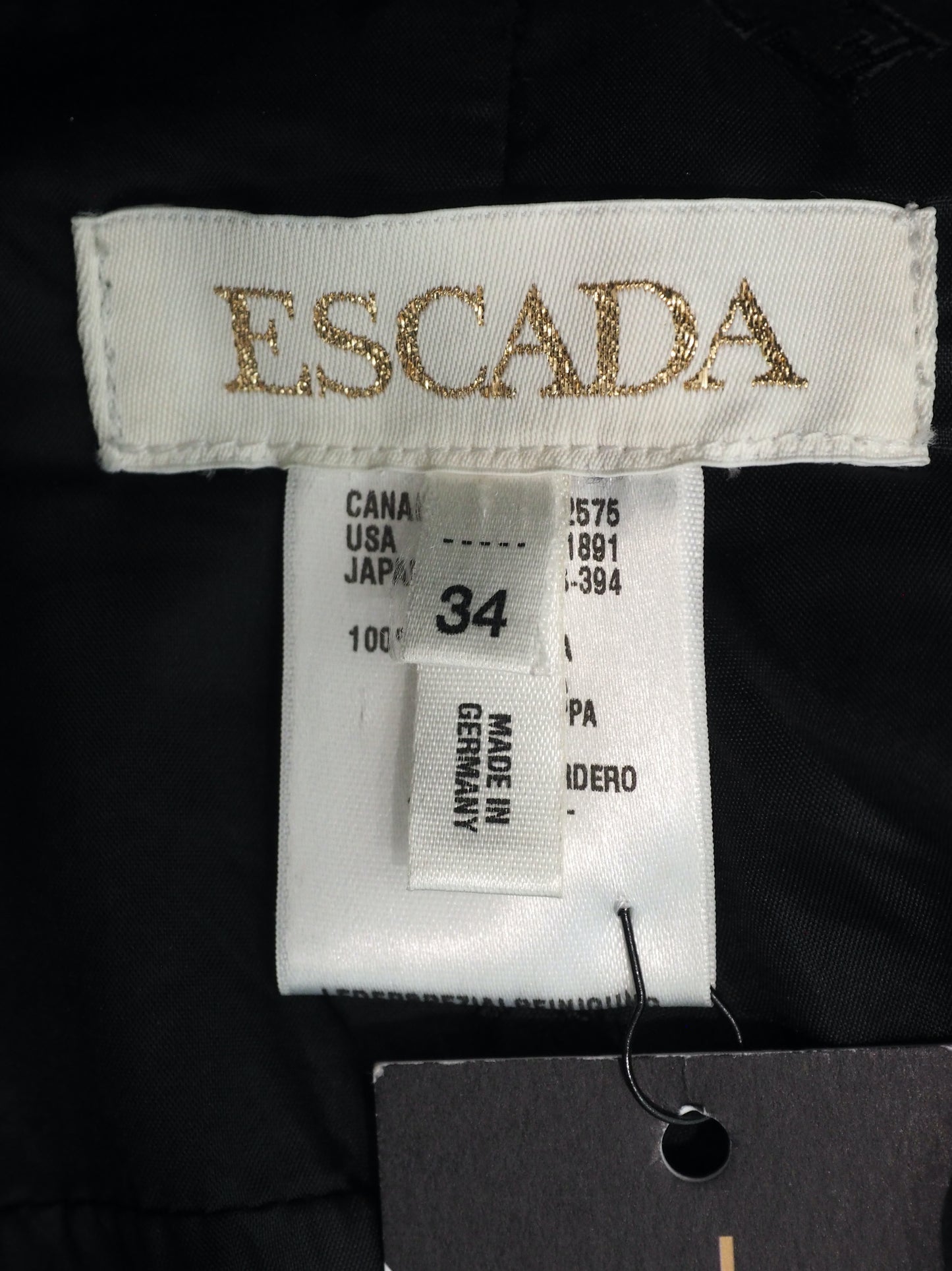 Escada Black Leather Skirt 