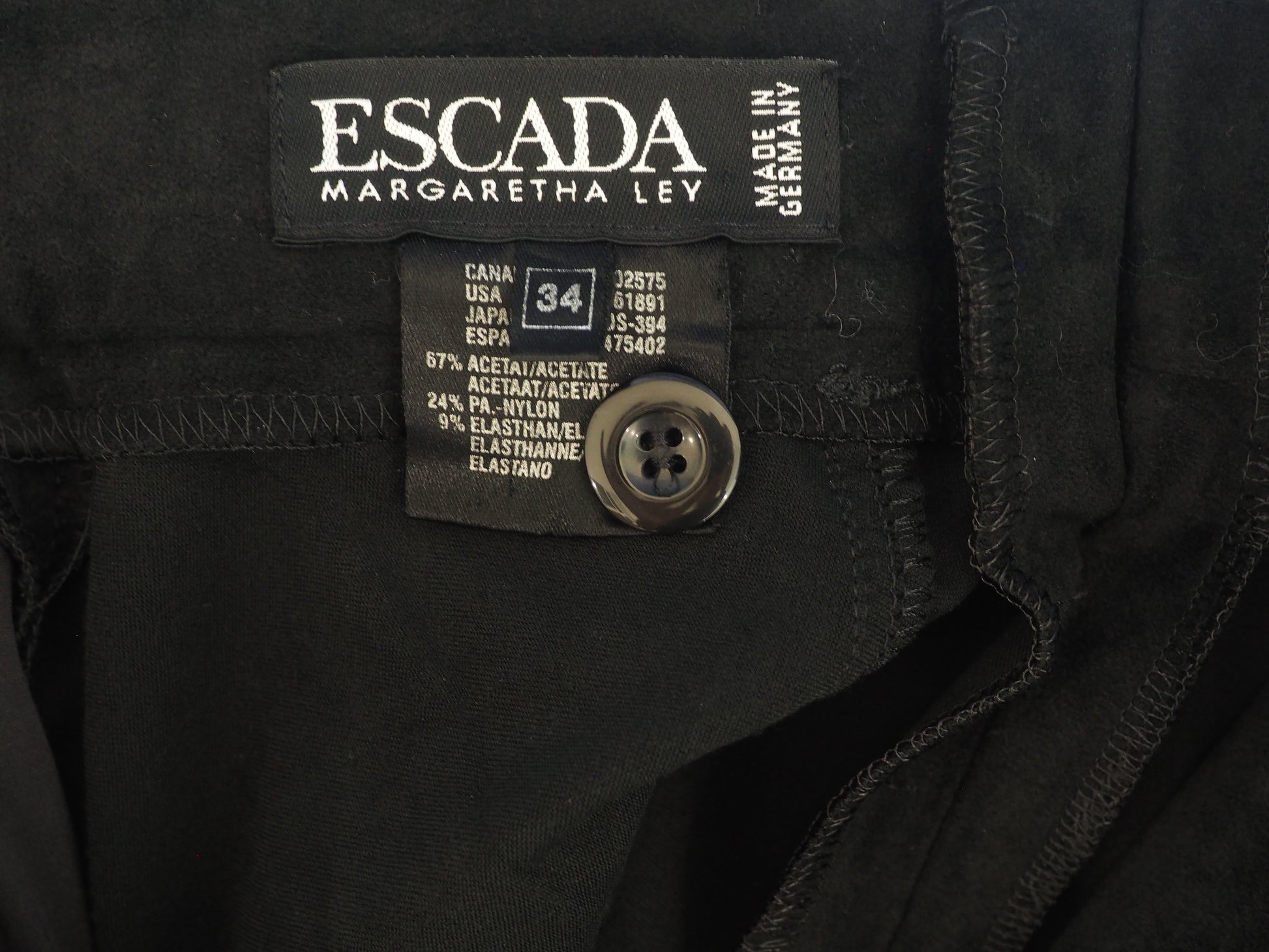 Escada Pants With Gold Zippers