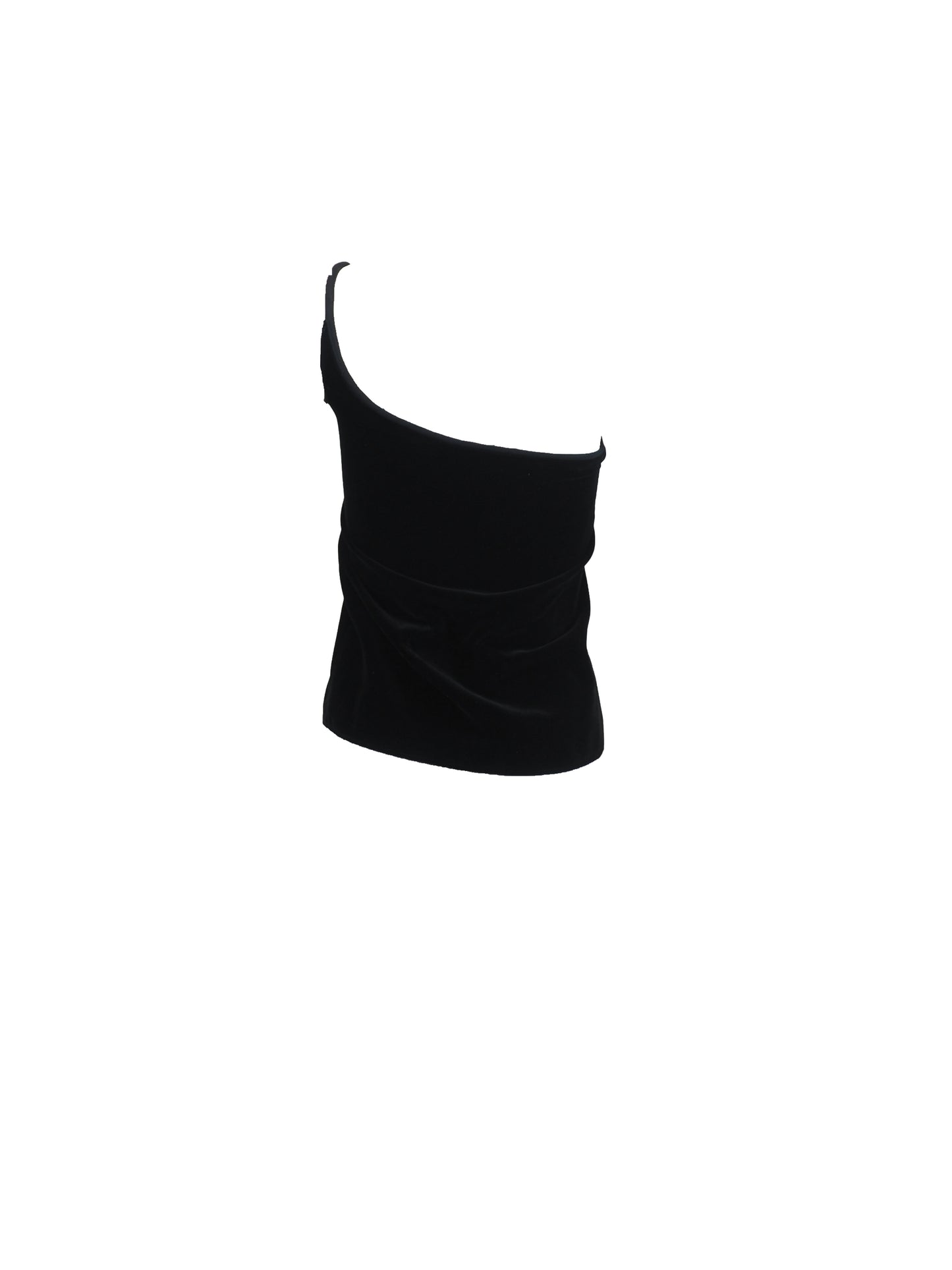 Gianni Versace One Shoulder Black Top