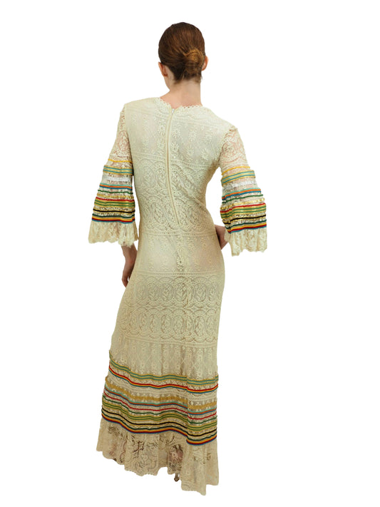 Giorgio di Sant' Angeleo 1970's W colorful Trim Dress