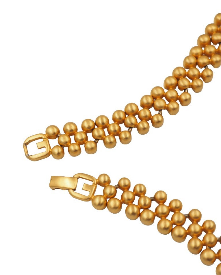 Givenchy Matte Gold Stone Necklace