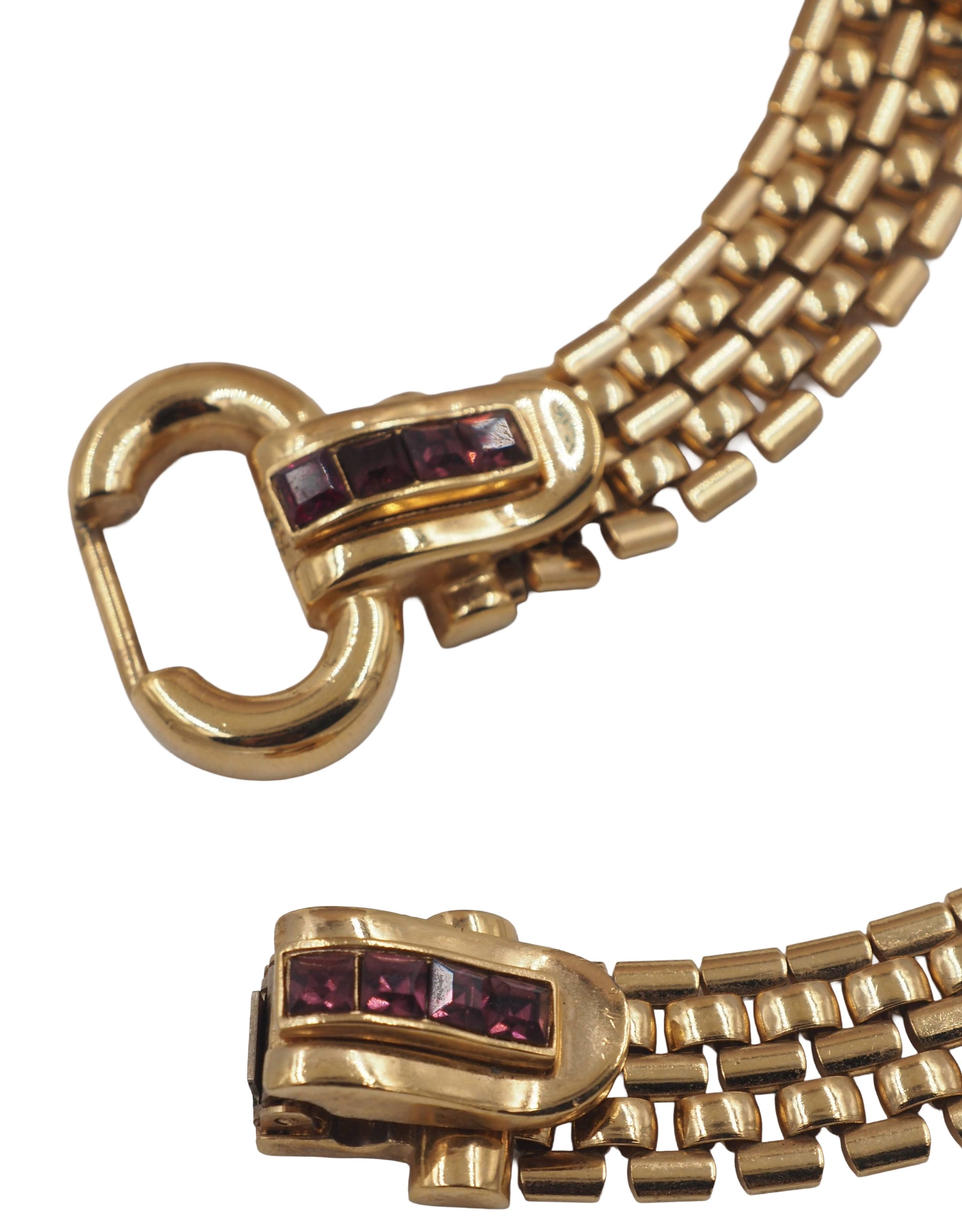 Givenchy Retro Style Necklace W Ruby clasp