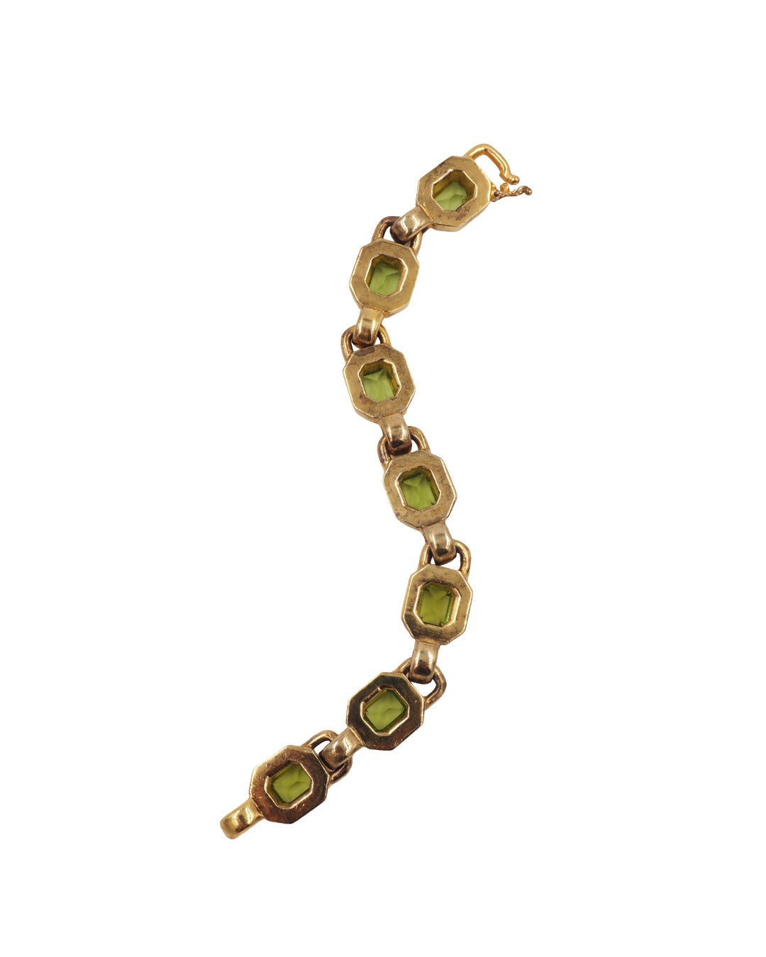 Gold Bracelet With Paradot Style Stones