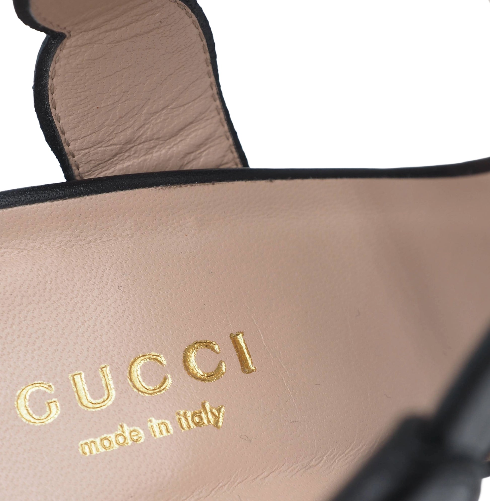 Gucci Pearl T Strap Heels