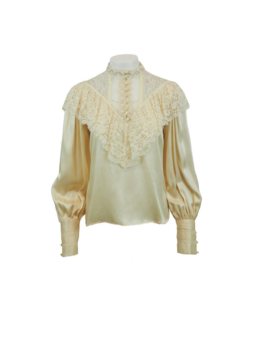 Gunne Sax Cotton Victorian Style Blouse