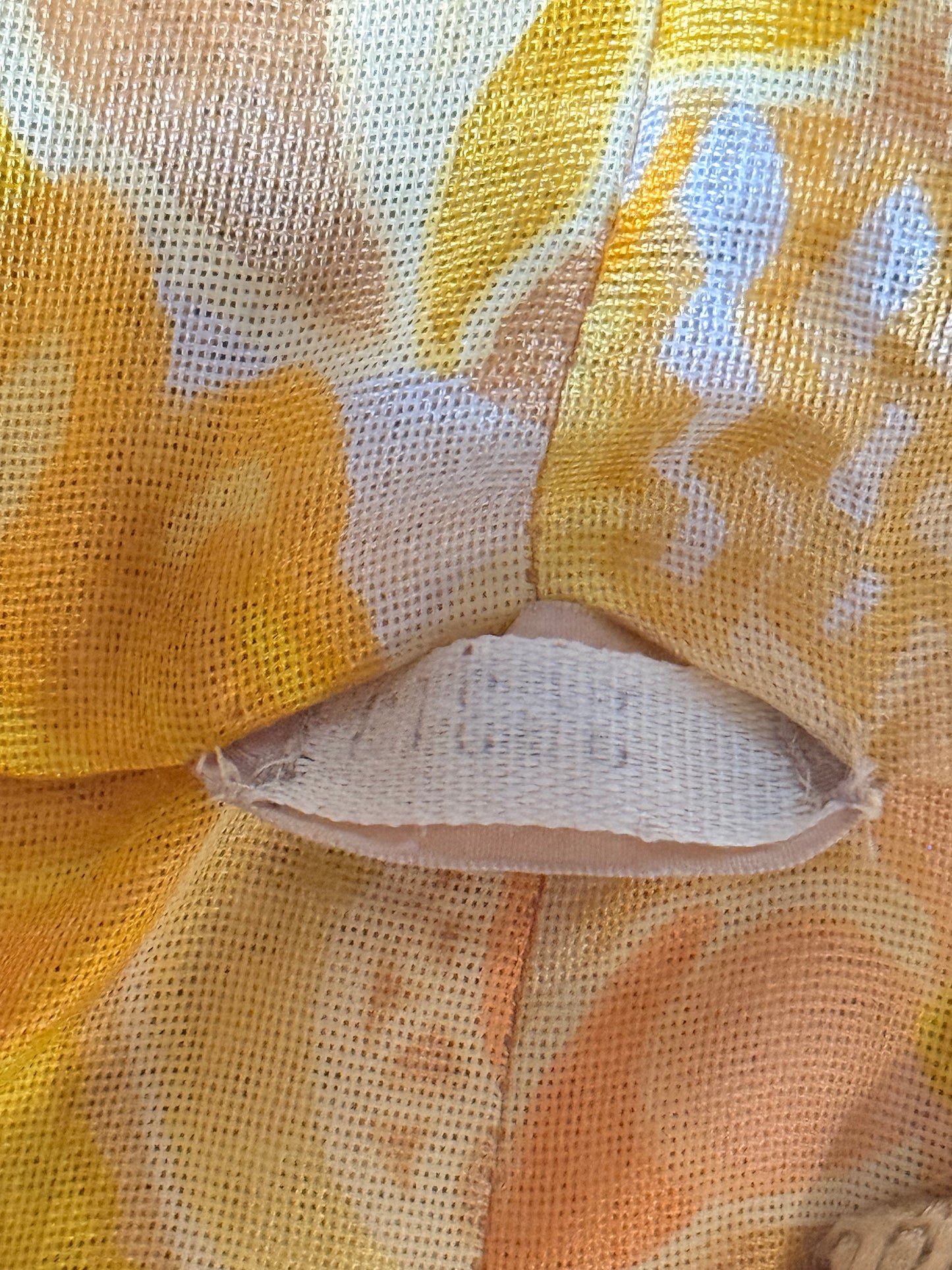 Chanel Couture Yellow Gold Tweed Suit With Yellow Printed Silk Lining