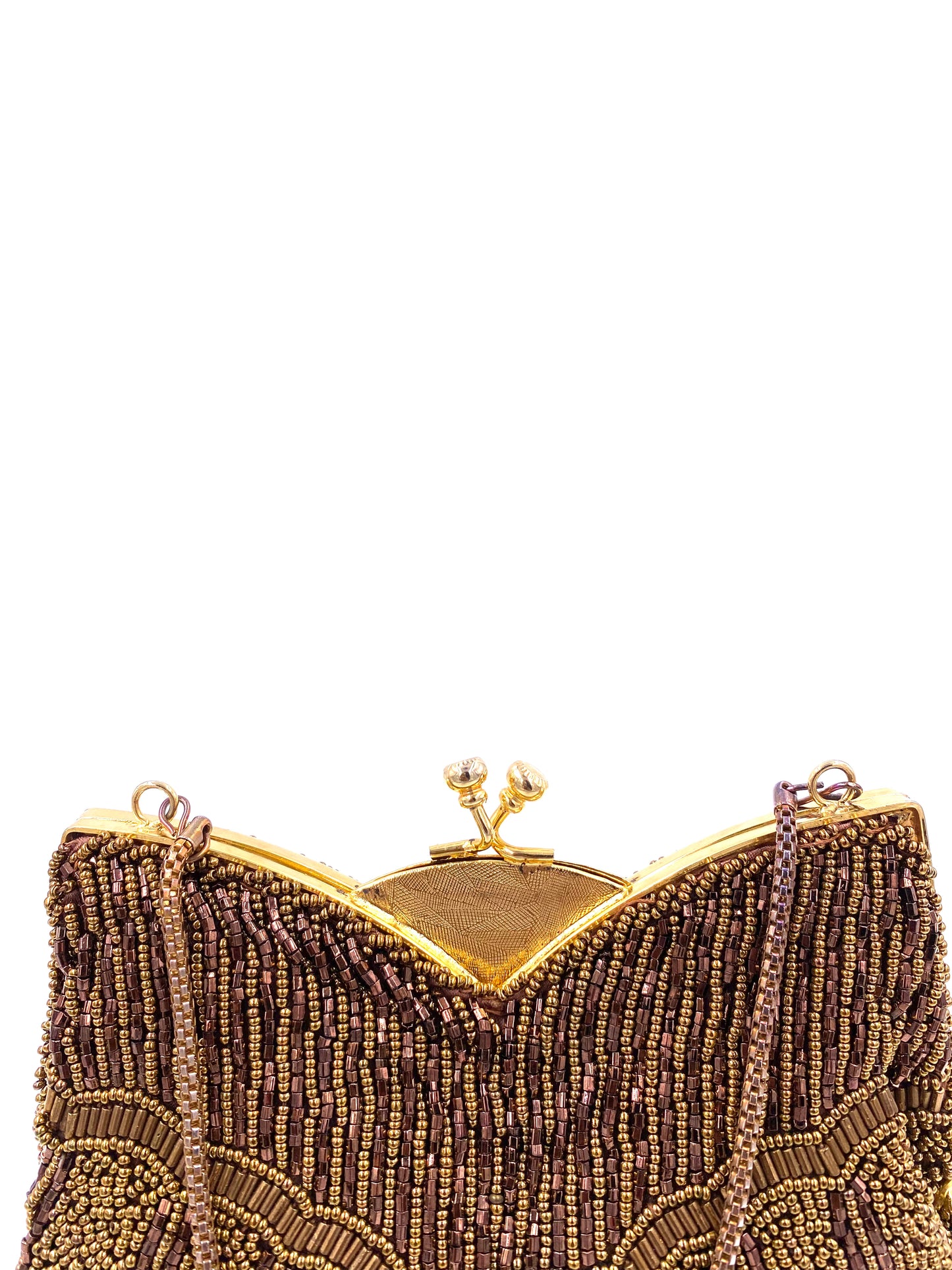 Vintage Gold Beaded Purse