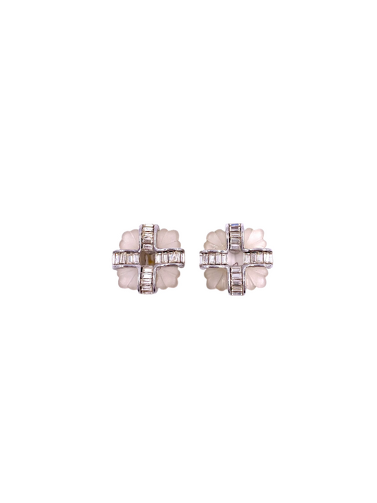 Kenneth Jay Lane Crystal Square Earring