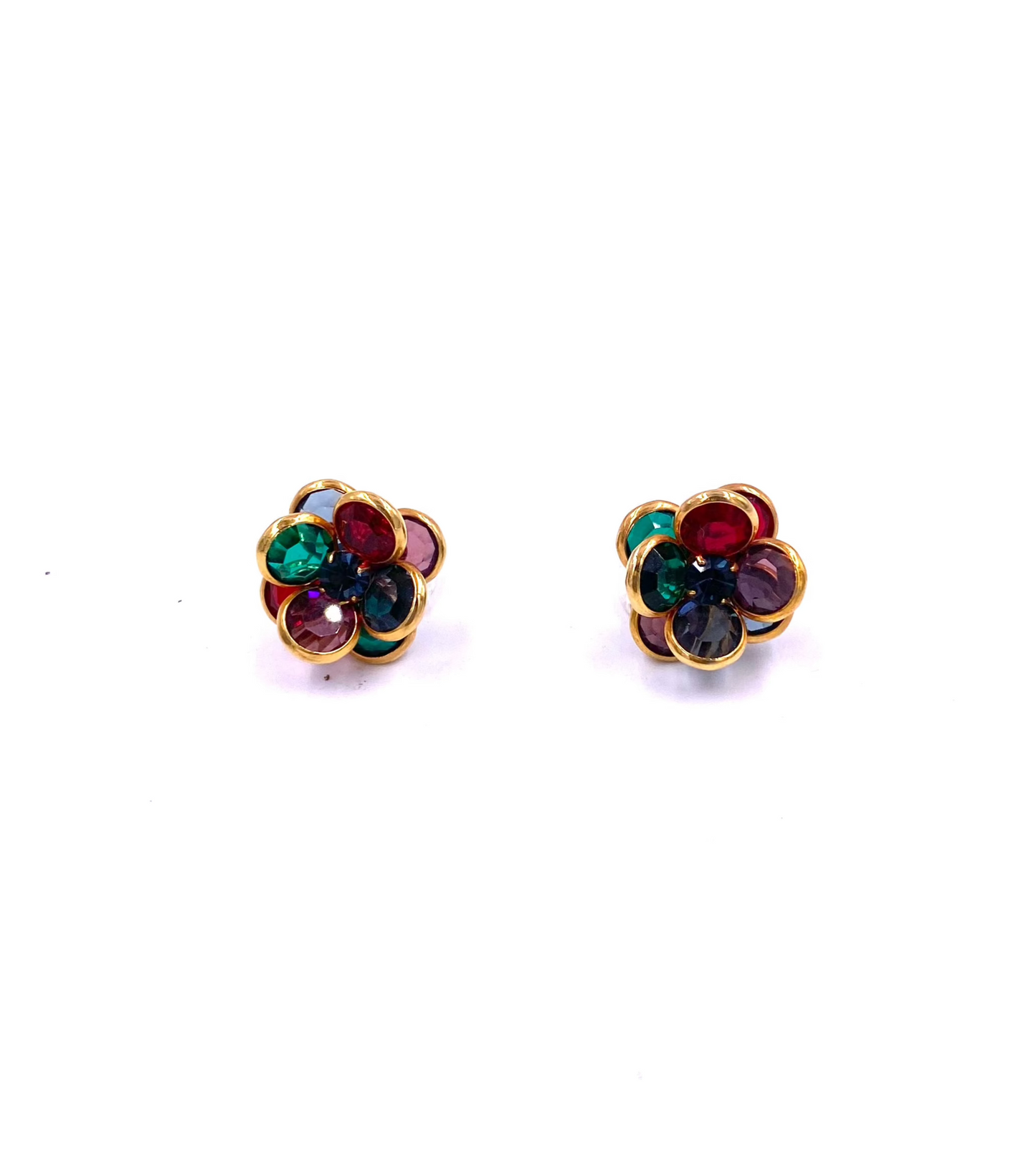 Colorful Floral Post Earring