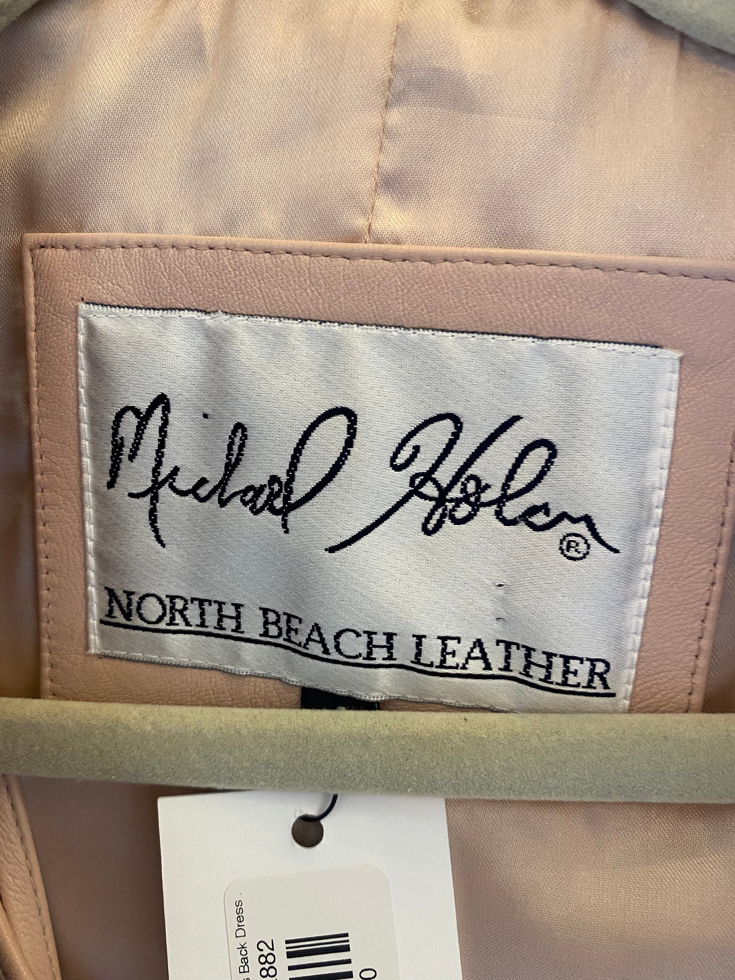 North Beach Pink Leather Cross Back Dress & Jacket set