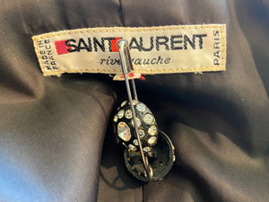 Yves Saint Laurent Cropped Black Smoking Jacket