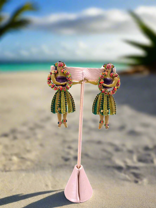 Lunch at The Ritz Hula Dancer Earrings