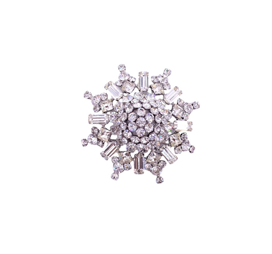 Kramer Rhinestone Wheel Brooch