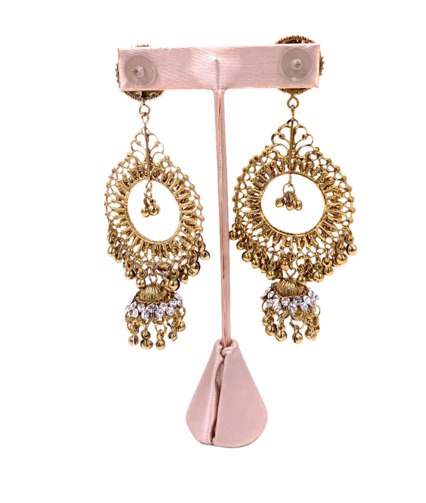 Gold & Crystal Chandelier Earrings