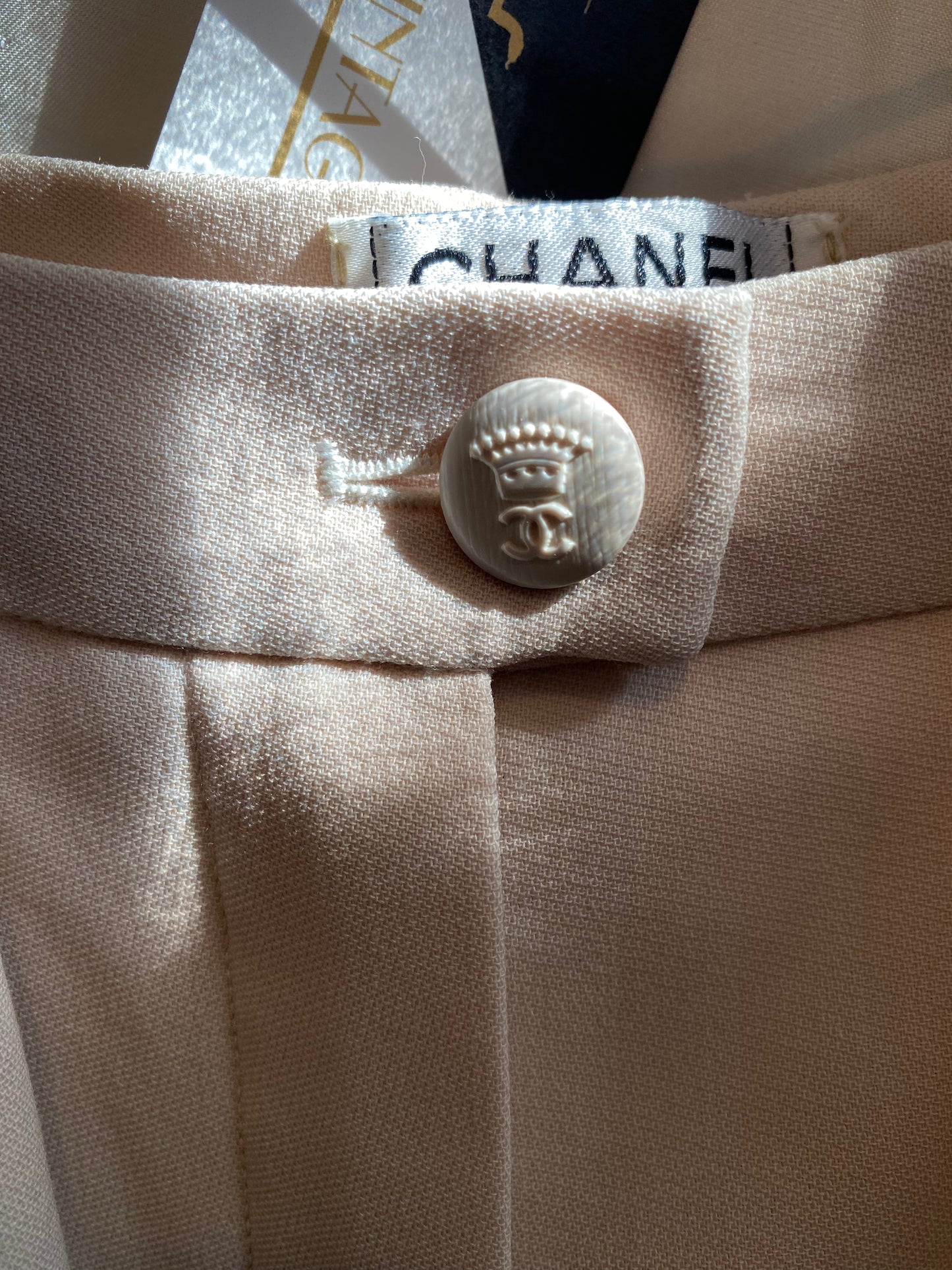 Vintage Chanel 1997 Cruise Cream Pants Suit