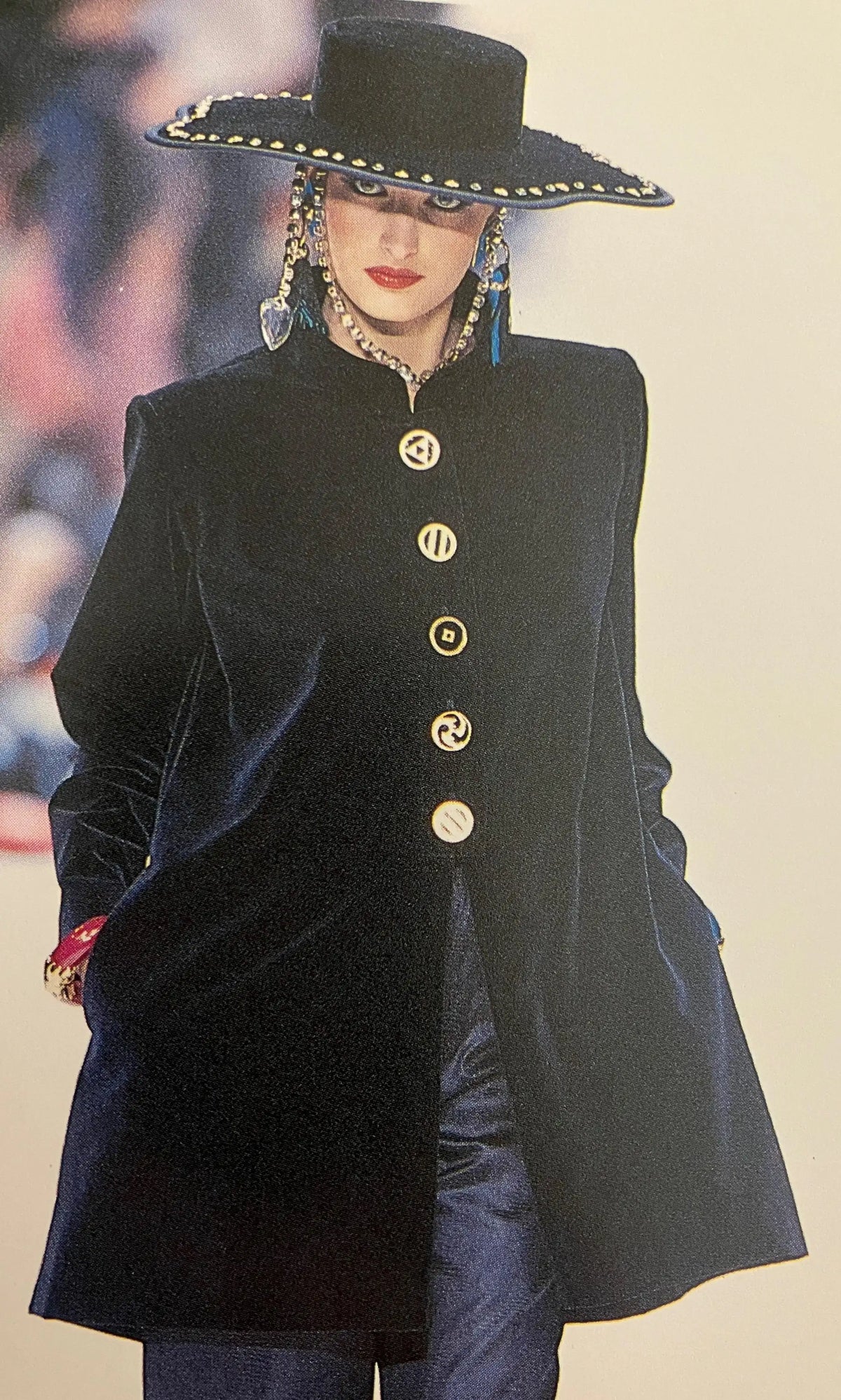 Yves Saint Laurent Red Velvet F/W 1992 Skirt Suit