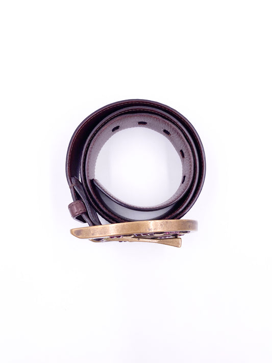 Ralph Lauren Horse Bit Buckle Leather Belt