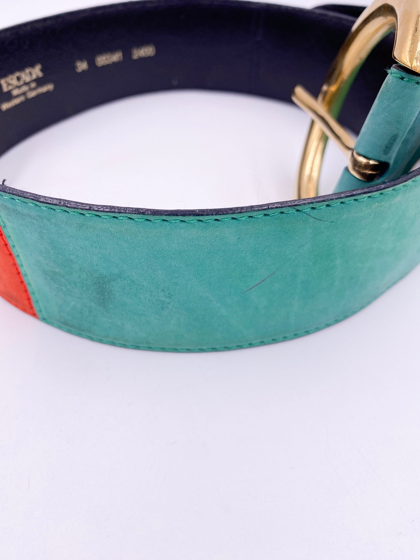 Escada Multicolor Gold Buckle Belt