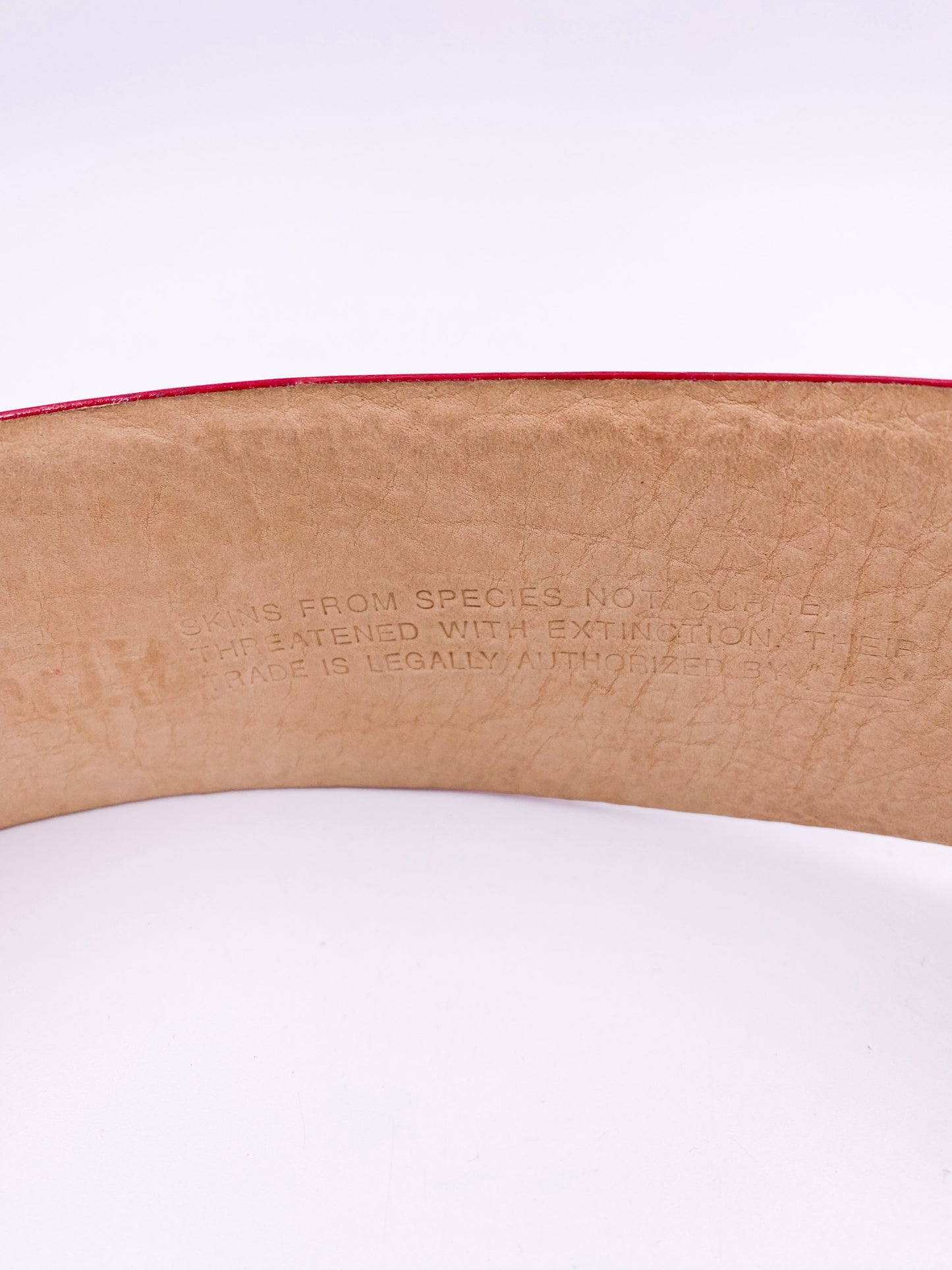 Tardini Red Patent Leather Alligator Belt