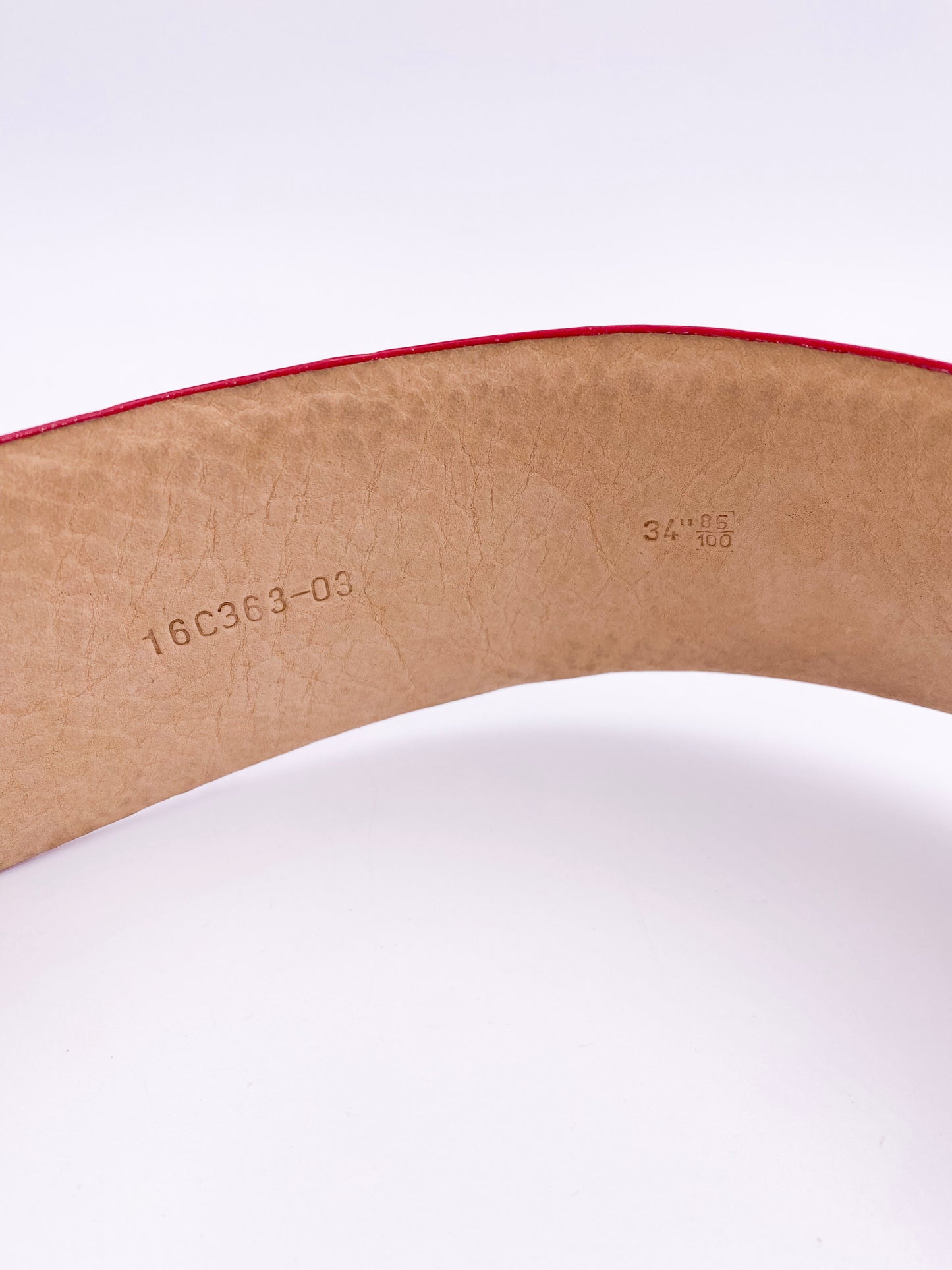 Tardini Red Patent Leather Alligator Belt